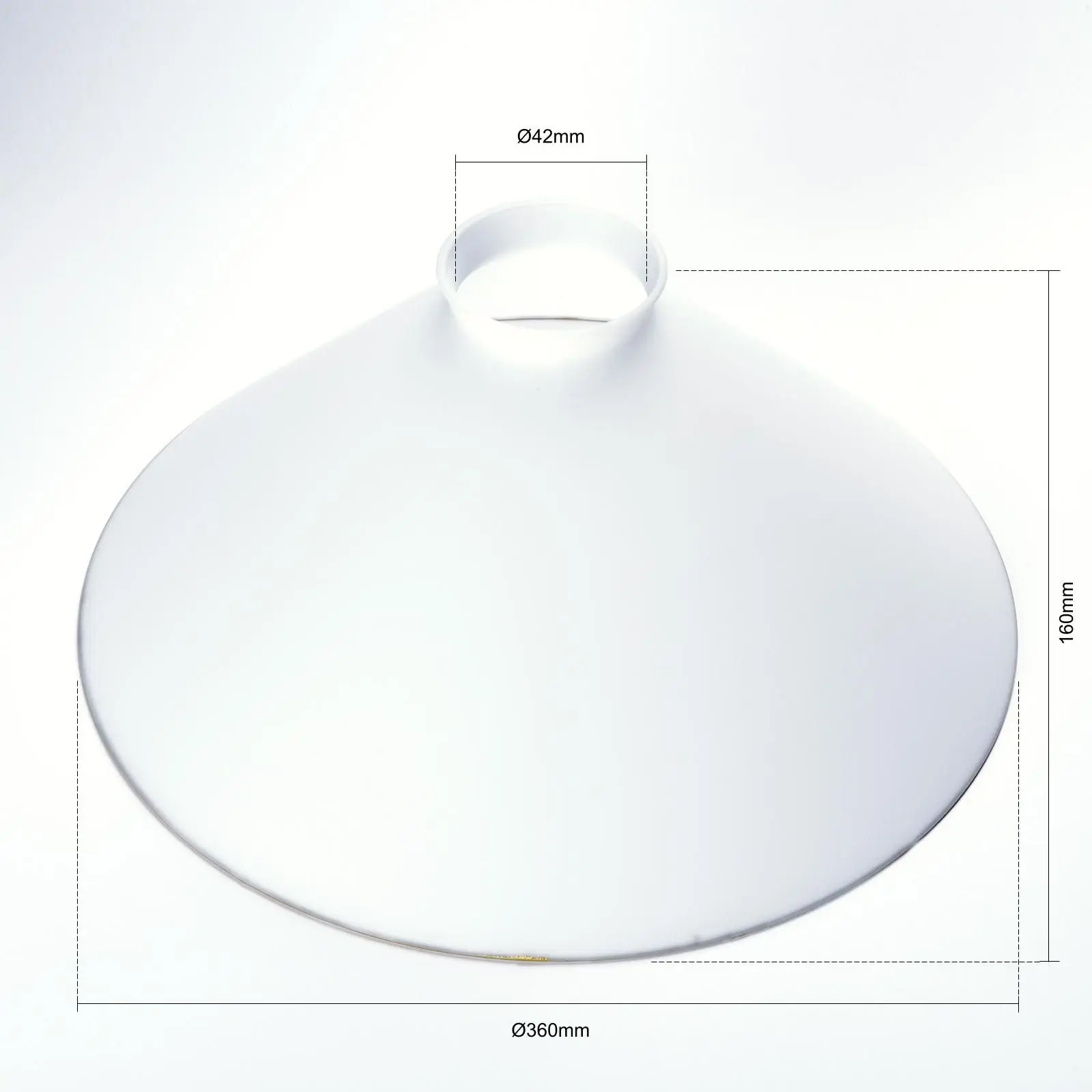 Stakleni abažur LANDHAUS 437, Ø 360 mm, opal mat sa zlatnim prstenom - 2