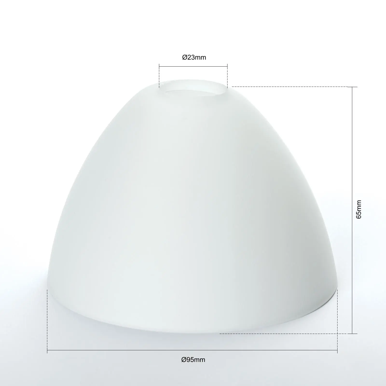 Stakleni abažur 438, Ø 95 mm, opal svilenkasto-mat - 6