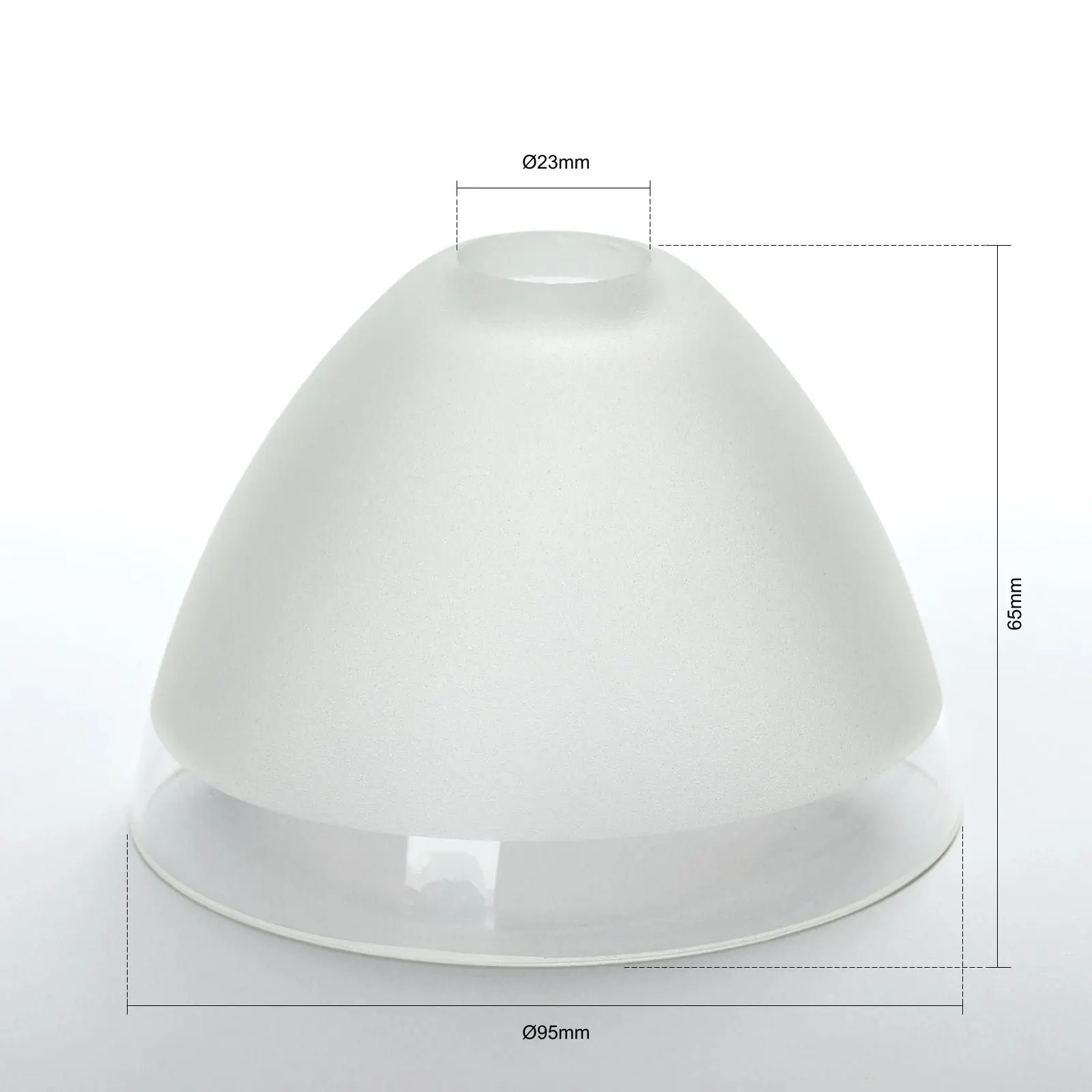 Stakleni abažur 438, Ø 95 mm, providan mat - 6