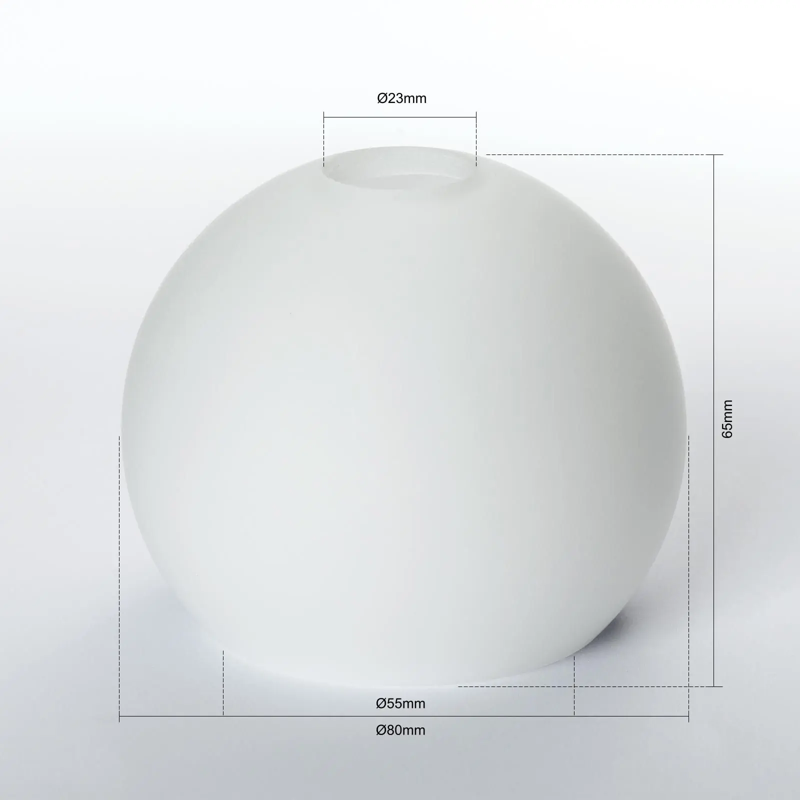 Stakleni abažur 439, Ø 80 mm, opal svilenkasto-mat - 2