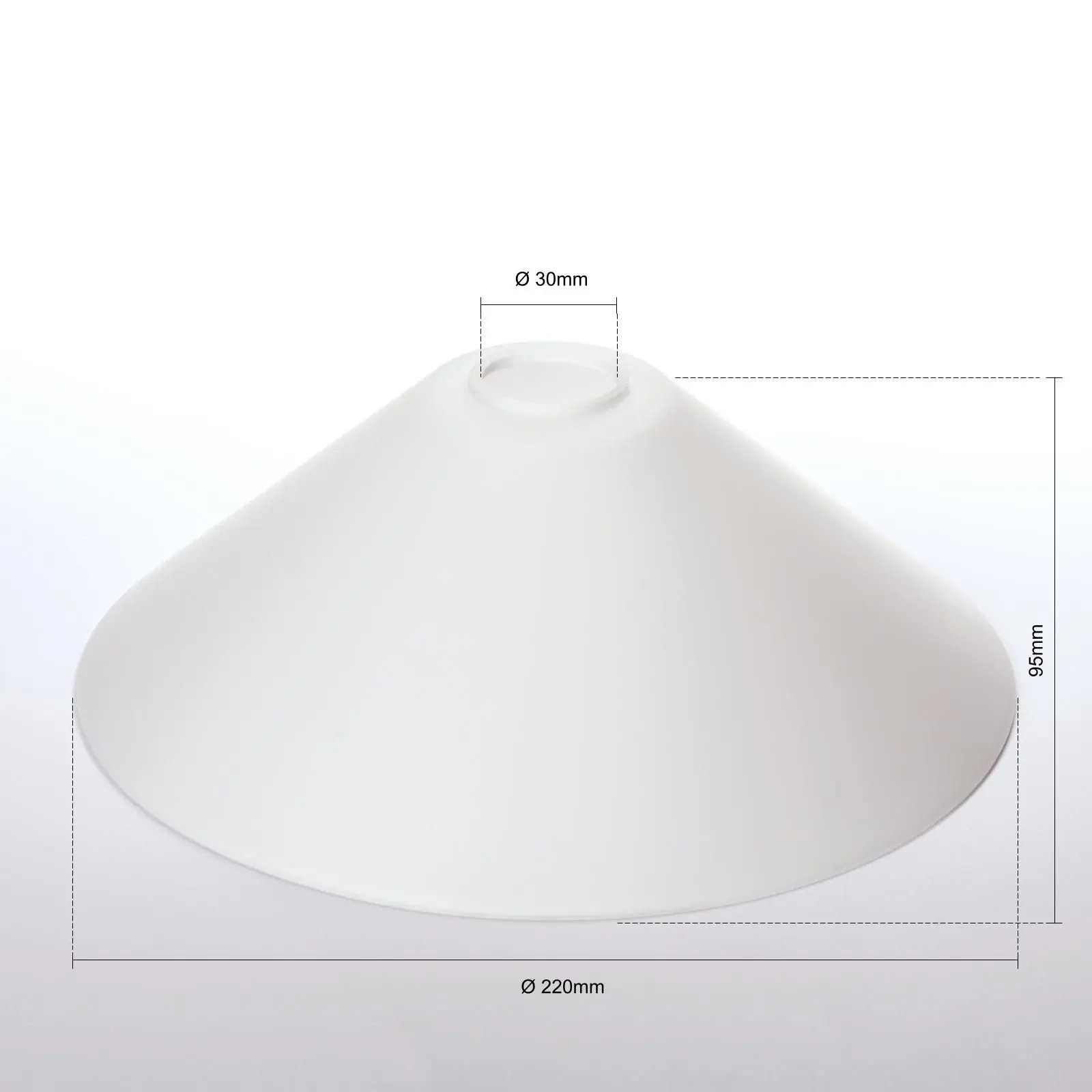 Stakleni abažur ARTDESIGN 445, Ø 220 mm, opal svilenkasto-mat - 2