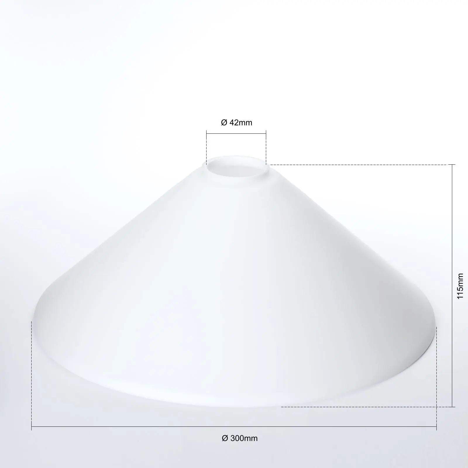 Stakleni abažur ARTDESIGN 446, Ø 300 mm, opal svilenkasto-mat - 2