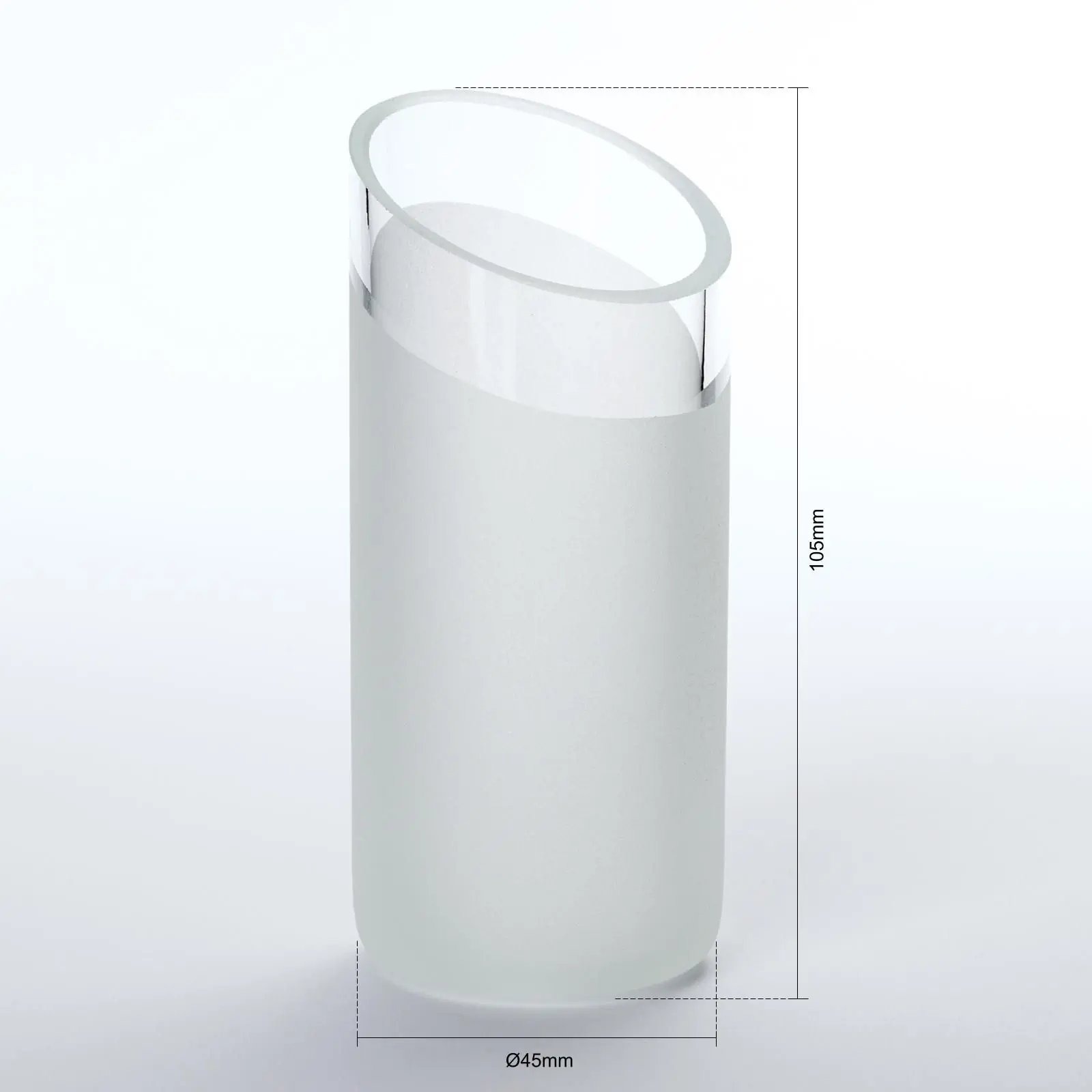 Stakleni abažur 450, Ø 45 mm, providno mat - 2