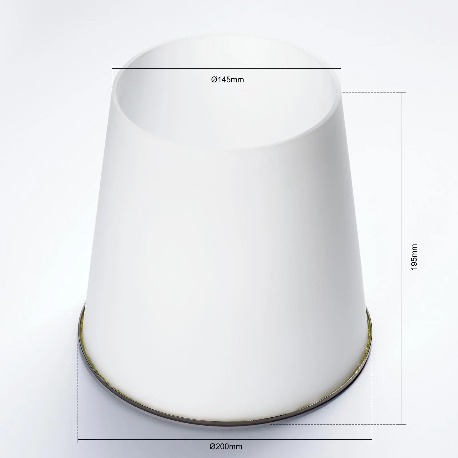 Stakleni abažur KONUS 456, opal mat sa saten prstenom - 2