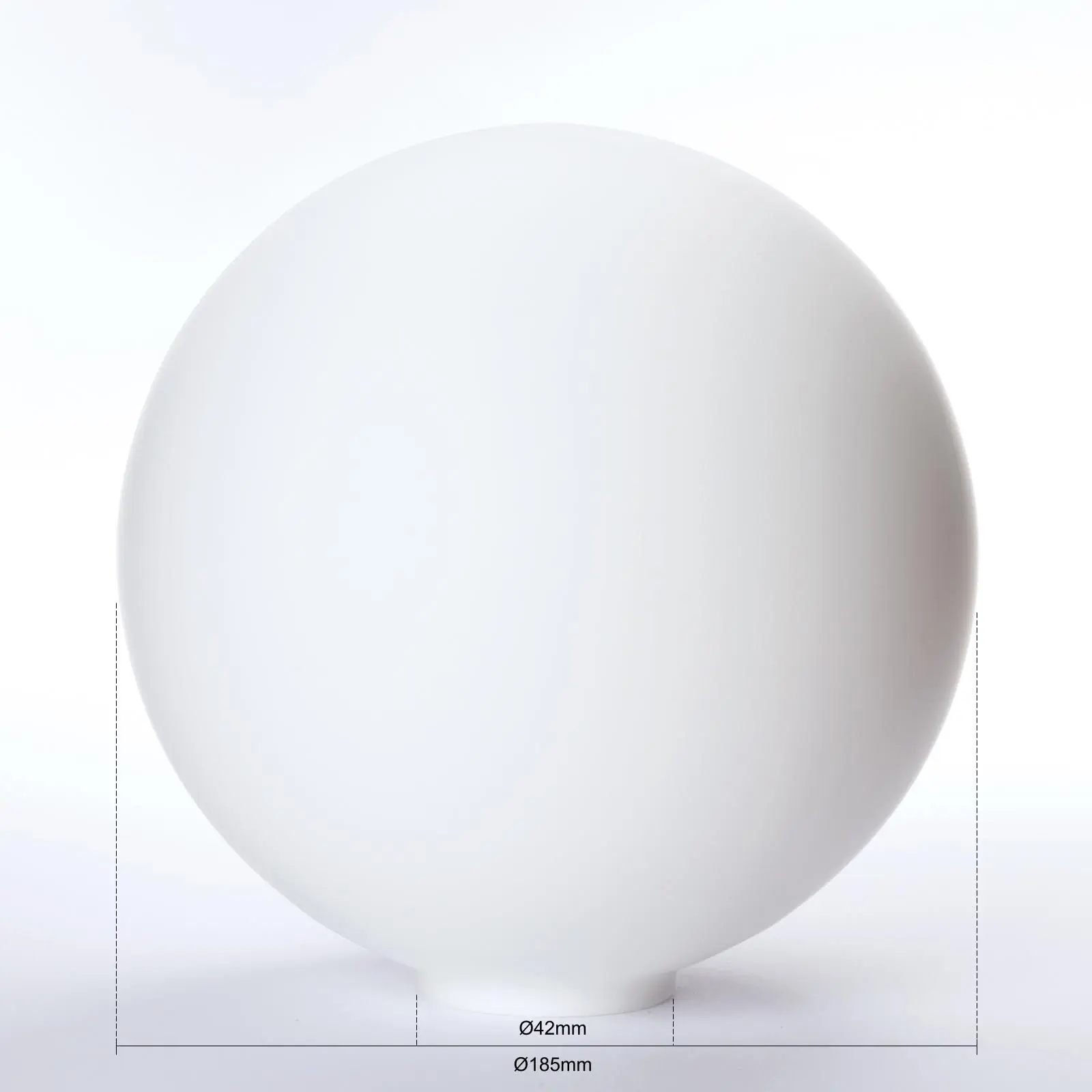 Sferno staklo 467, Ø 180 mm, opal svileno mat - 2