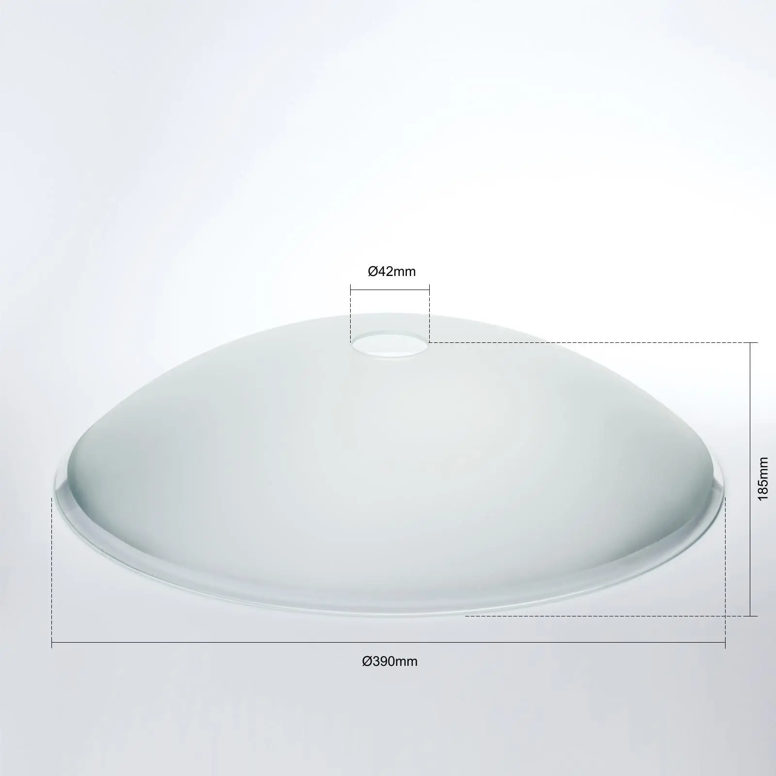 Stakleni abažur 468, Ø 390 mm, providan mat - 2