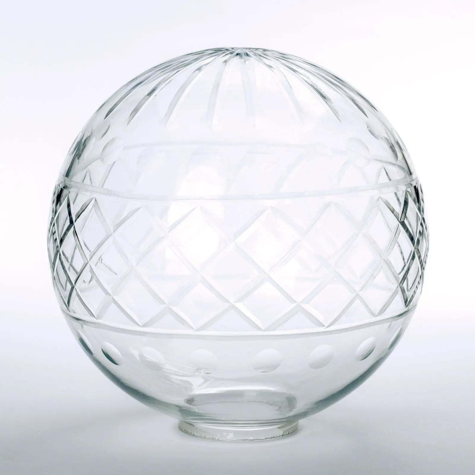 Stakleni abažur ADELE 470, Ø 150 mm, transparentno dekor