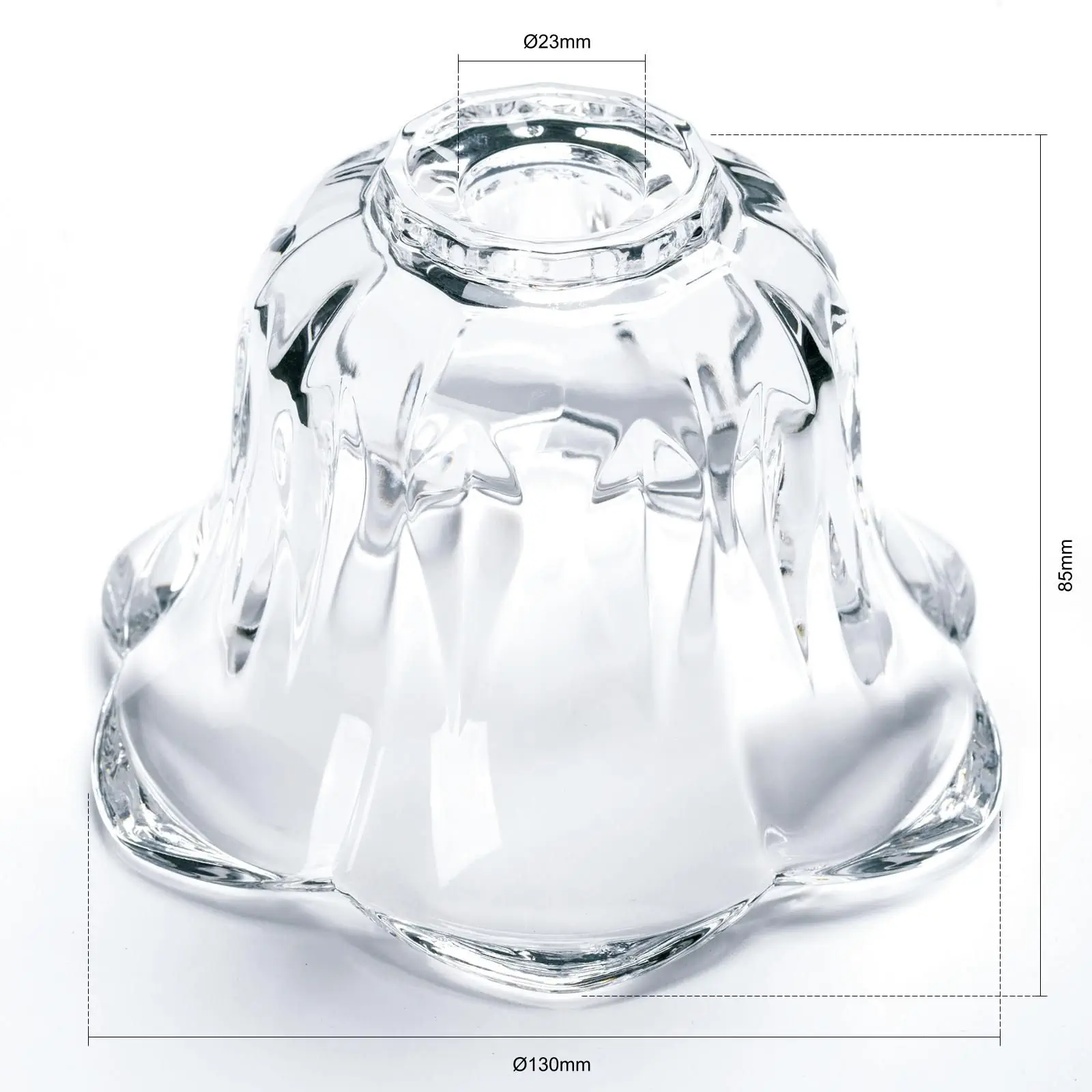 Stakleni abažur LA BOHEME 479, Ø 130 mm, transparentno polirano dekor - 2