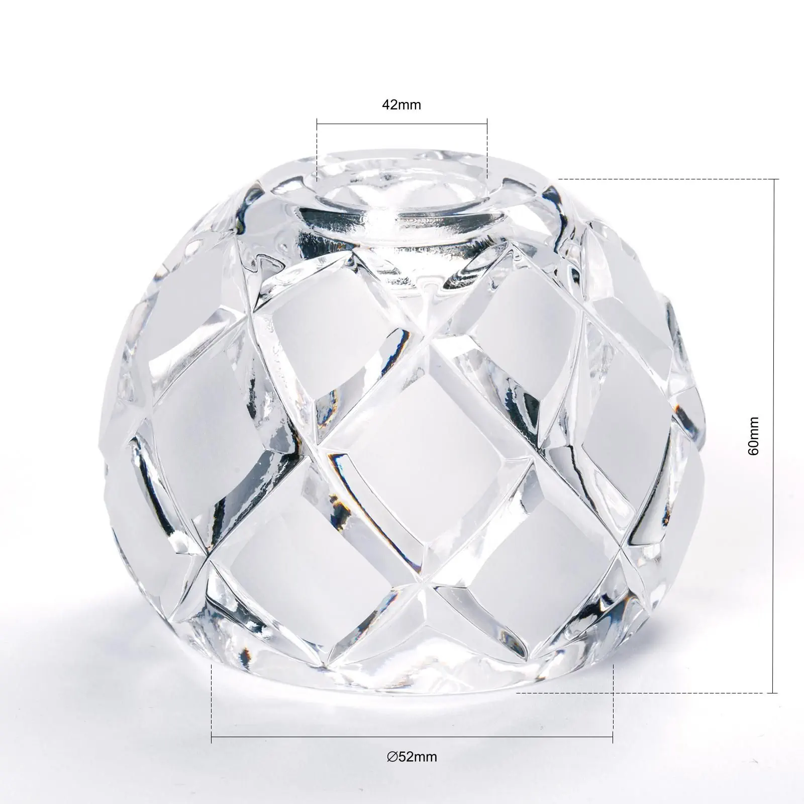 Stakleni abažur MADERNO 496, Ø 80 mm, polirano dekor - 2