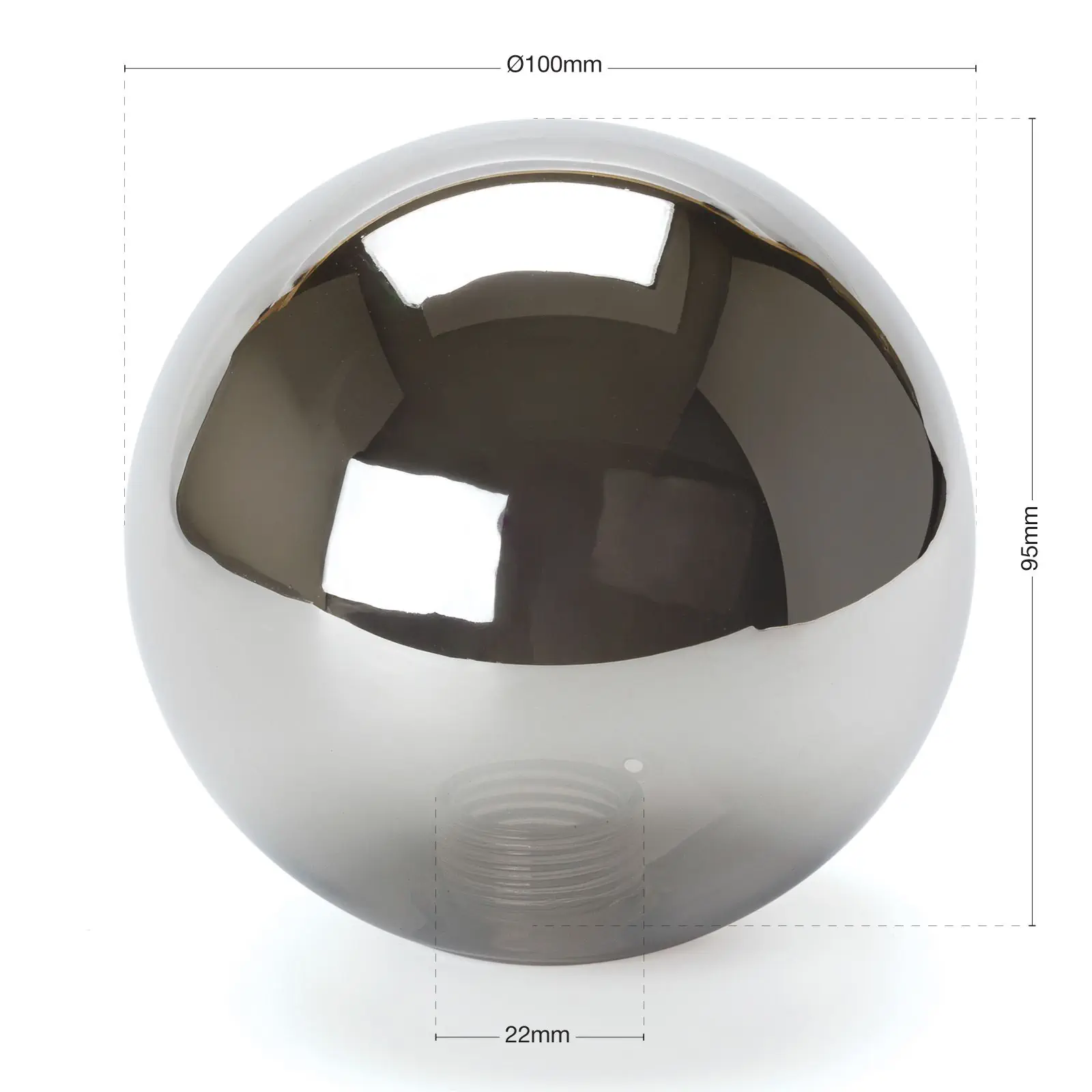 Stakleni abažur 512, za grlo G9, dim staklo - 3