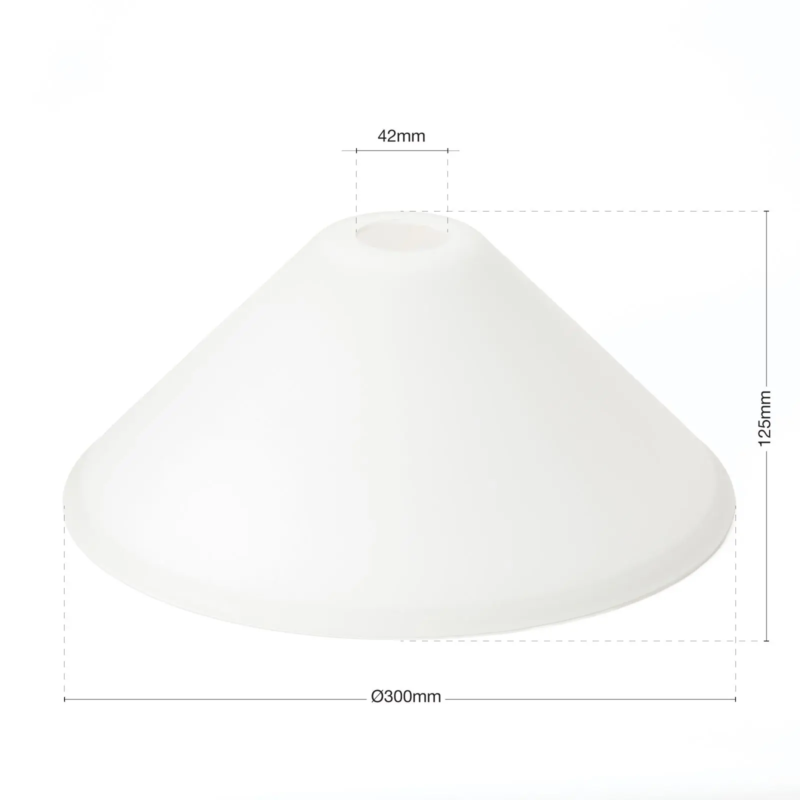 Stakleni abažur 513, Ø 300 mm, mat opal - 4