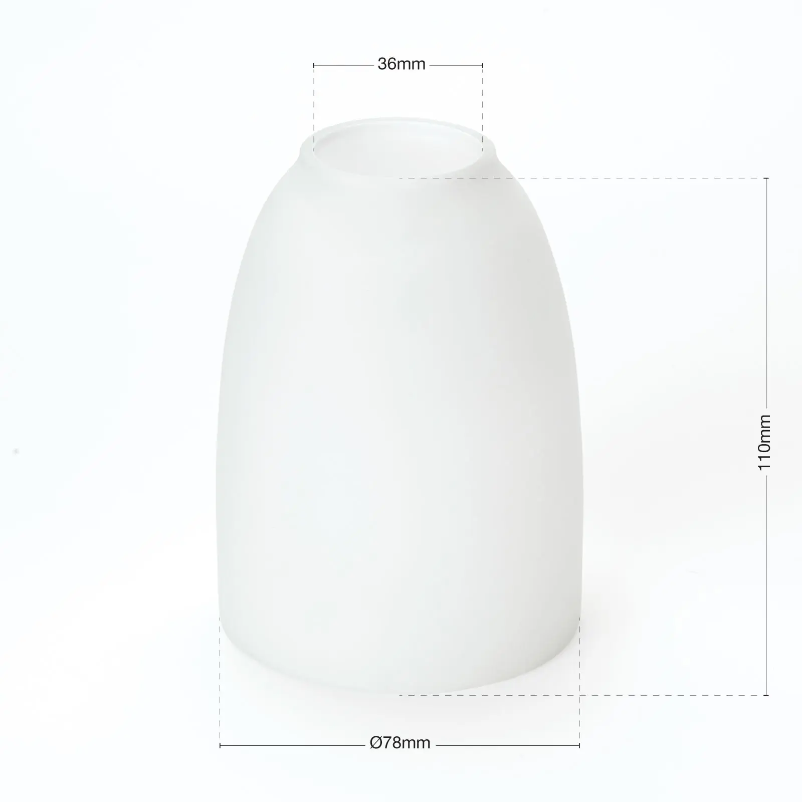 Stakleni abažur 514, visina 110 mm, opal mat - 4