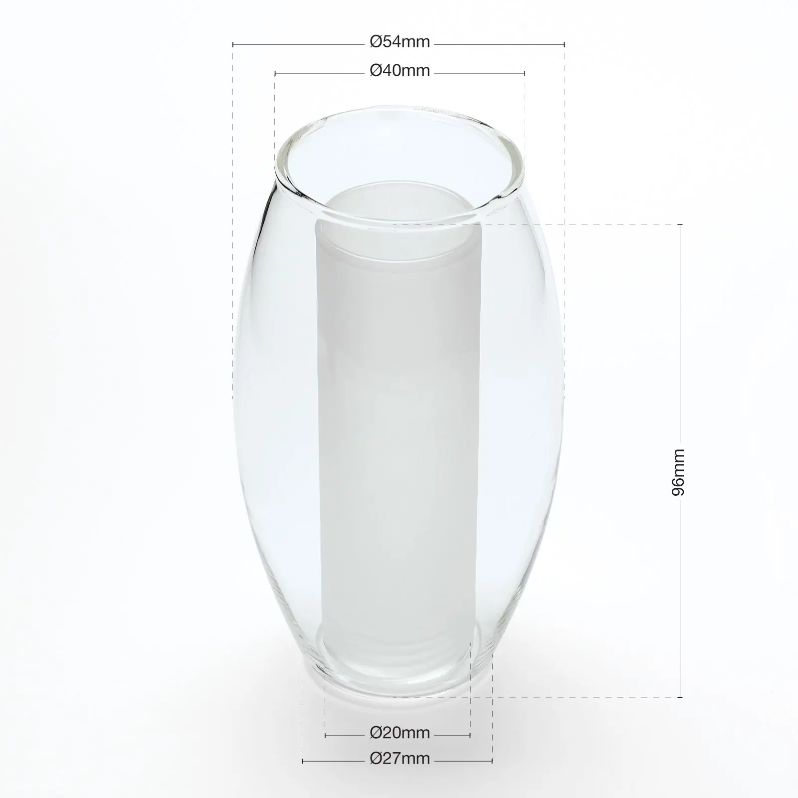 Stakleni abažur 515, ovalni, providan - 4