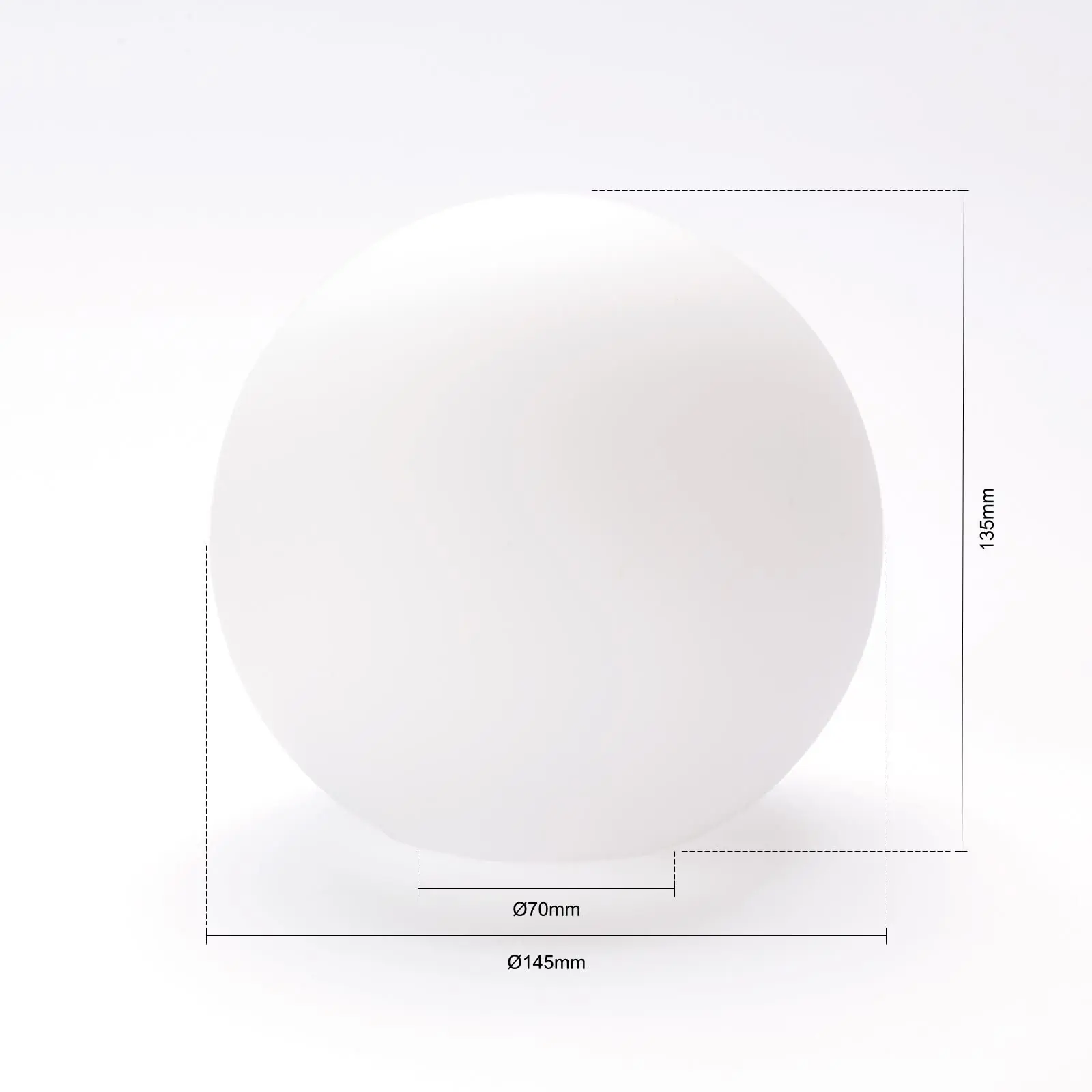 Stakleni abažur 2-1357, Ø 145 mm, opal svilenkasto-mat - 4