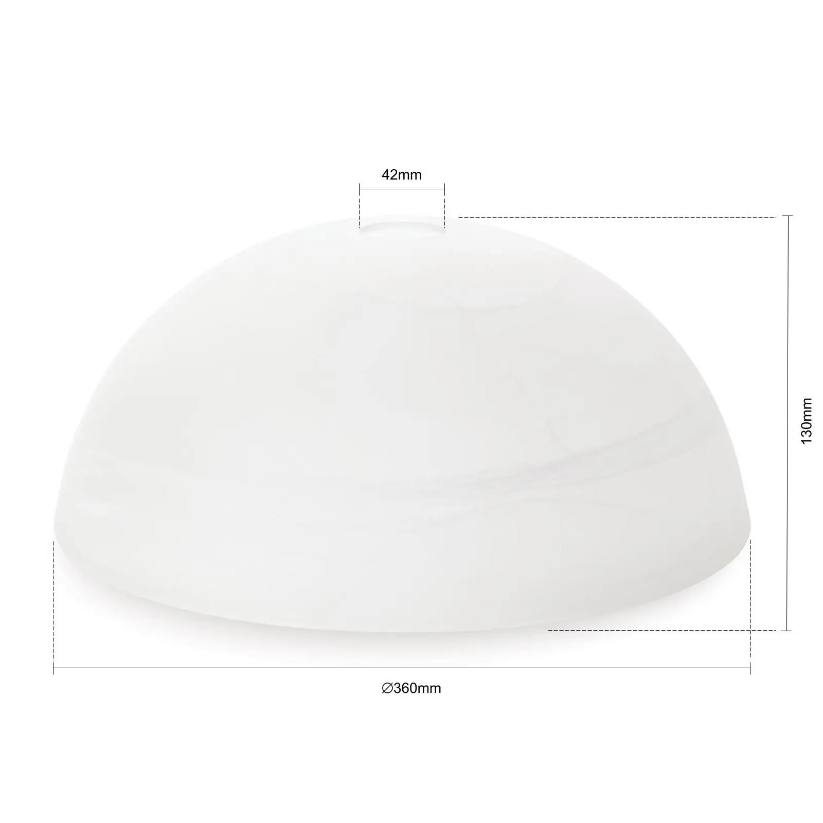 Stakleni abažur 6-1484, Ø 360 mm, alabaster - 4