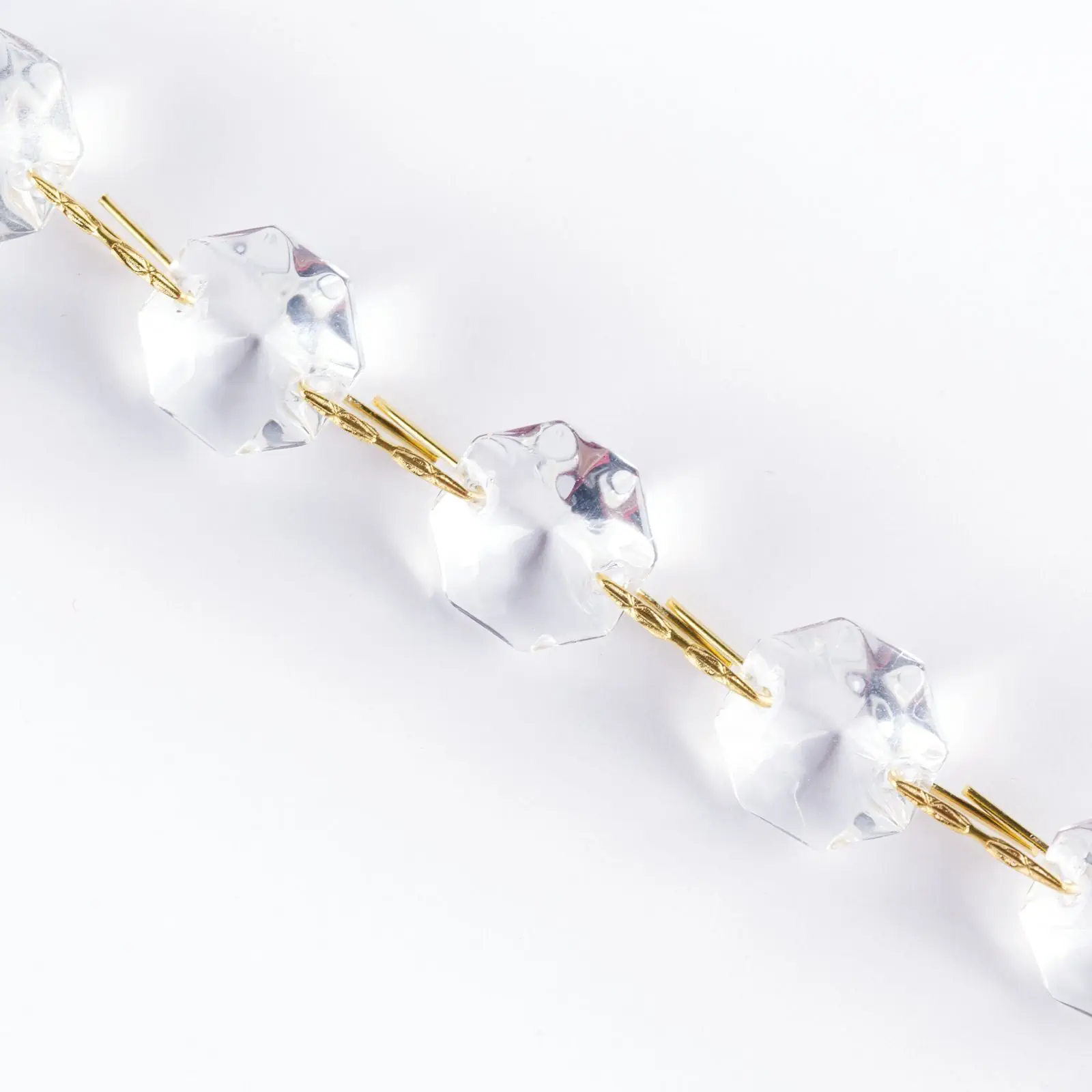 Kristal za luster, lanac u obliku korpice, 30 komada, transparentni - 2