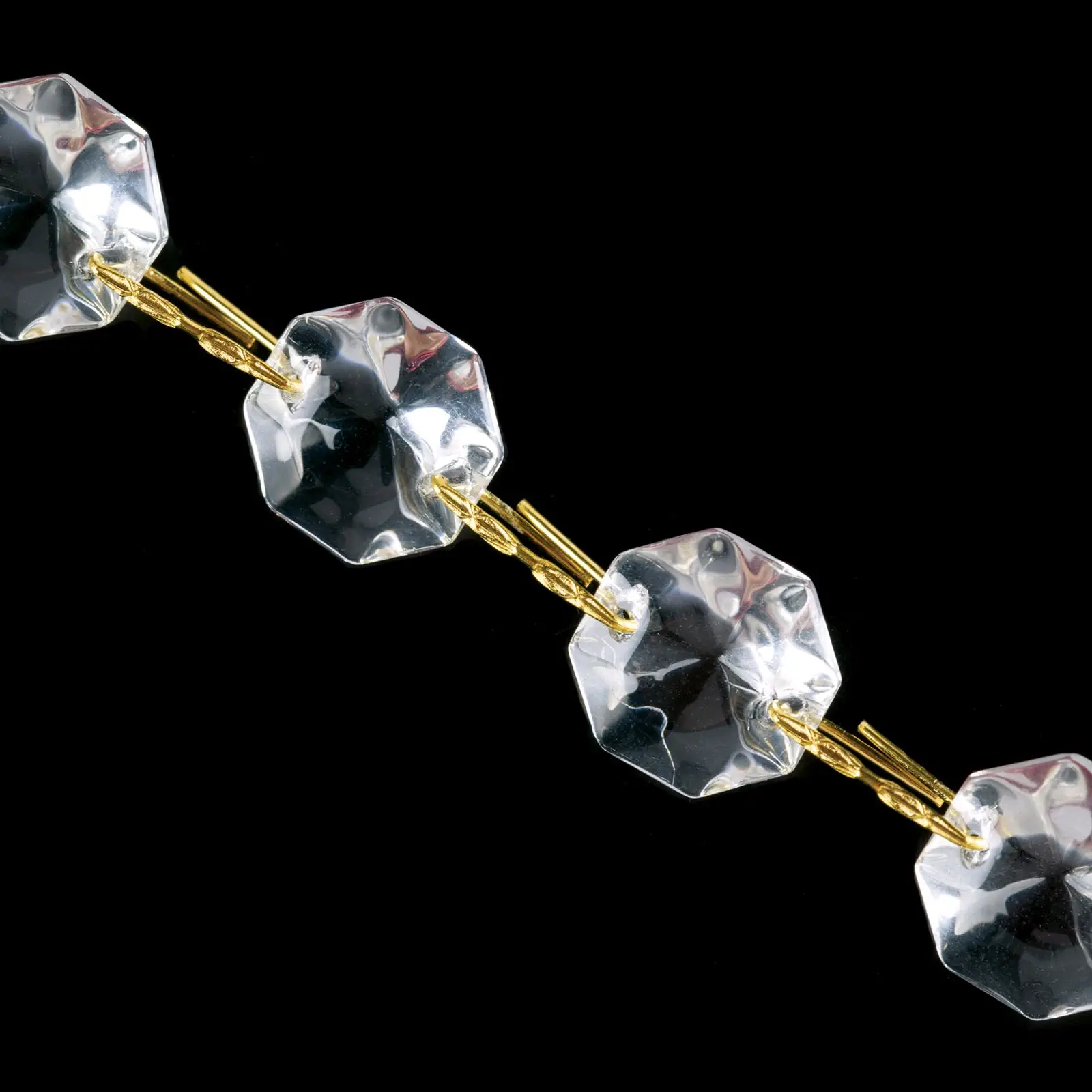 Kristal za luster, lanac u obliku korpice, 30 komada, transparentni - 4