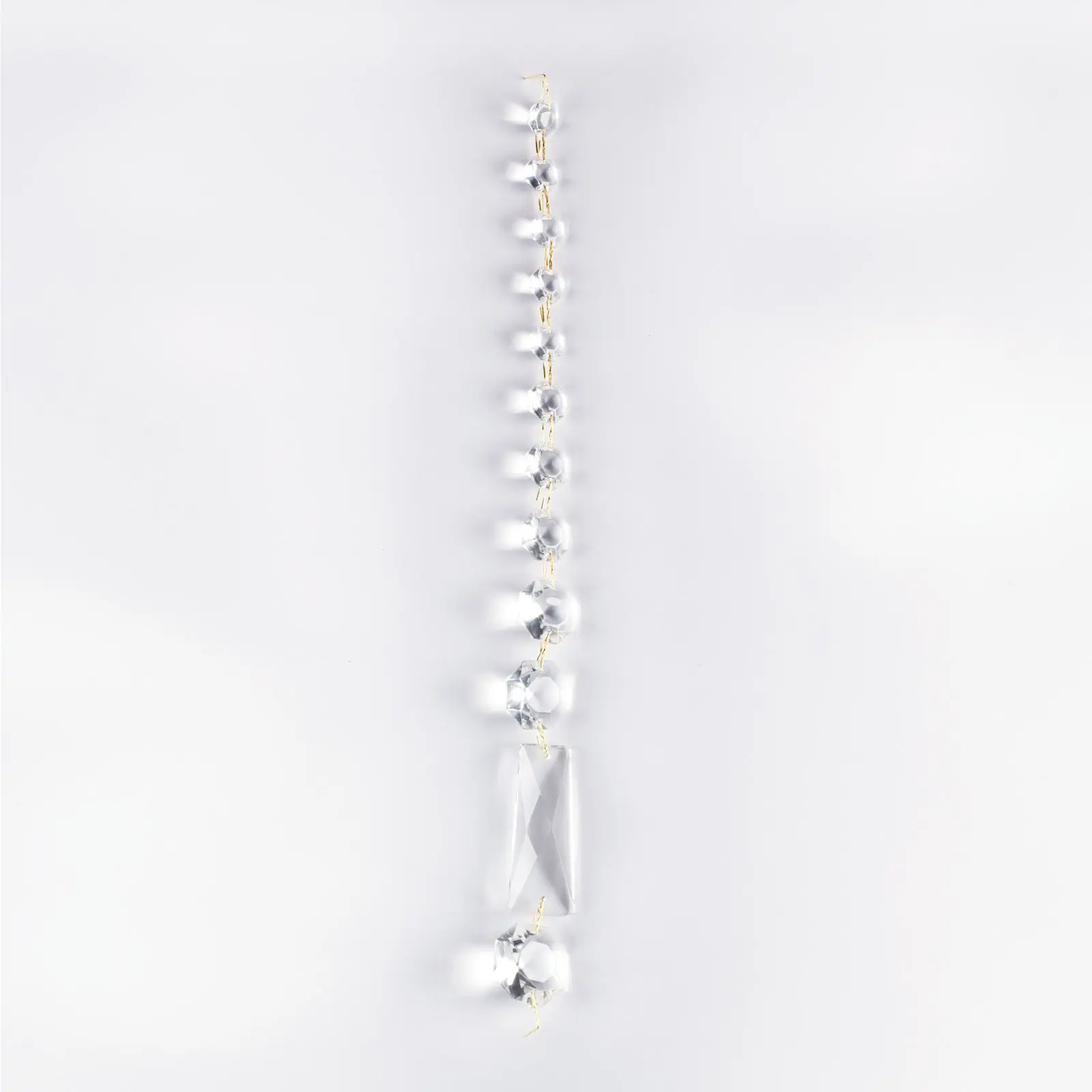 Kristal za luster, lanac u obliku korpice, 12 komada, transparentni - 2