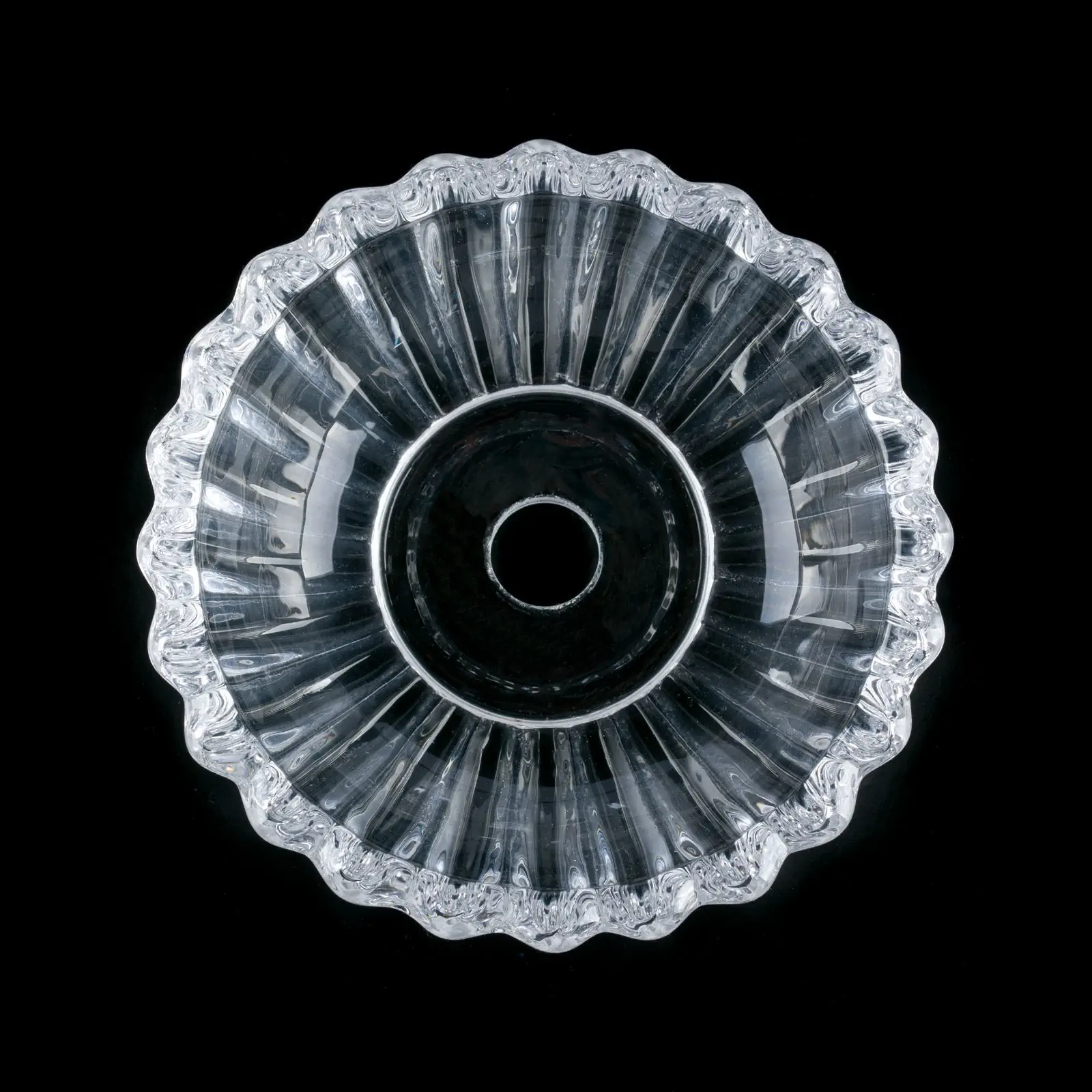 Kristalni luster, stakleni abažur za donji nivo, Ø 90 mm, transparentan - 2