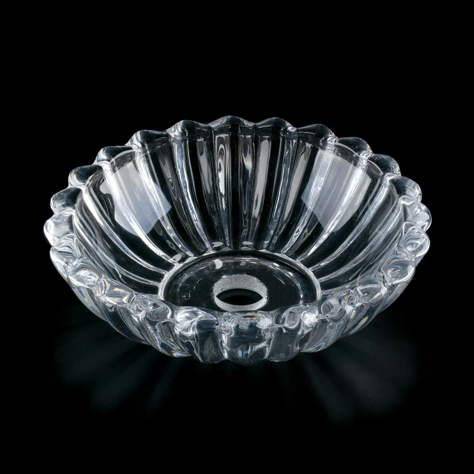 Kristalni luster, stakleni abažur za donji nivo, Ø 90 mm, transparentan - 3