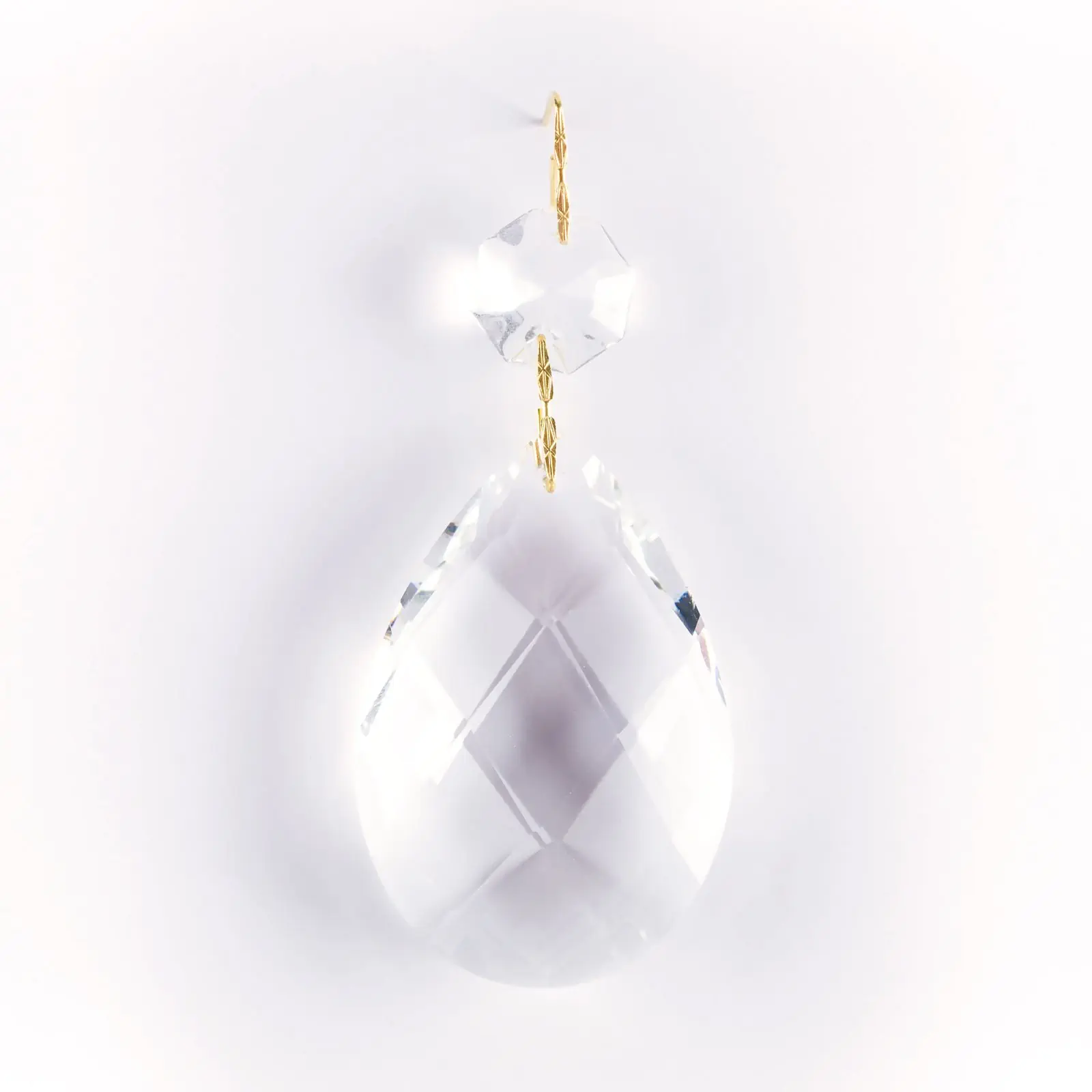 Kristal za luster, 1 oktagon i 1 badem, transparentni - 2