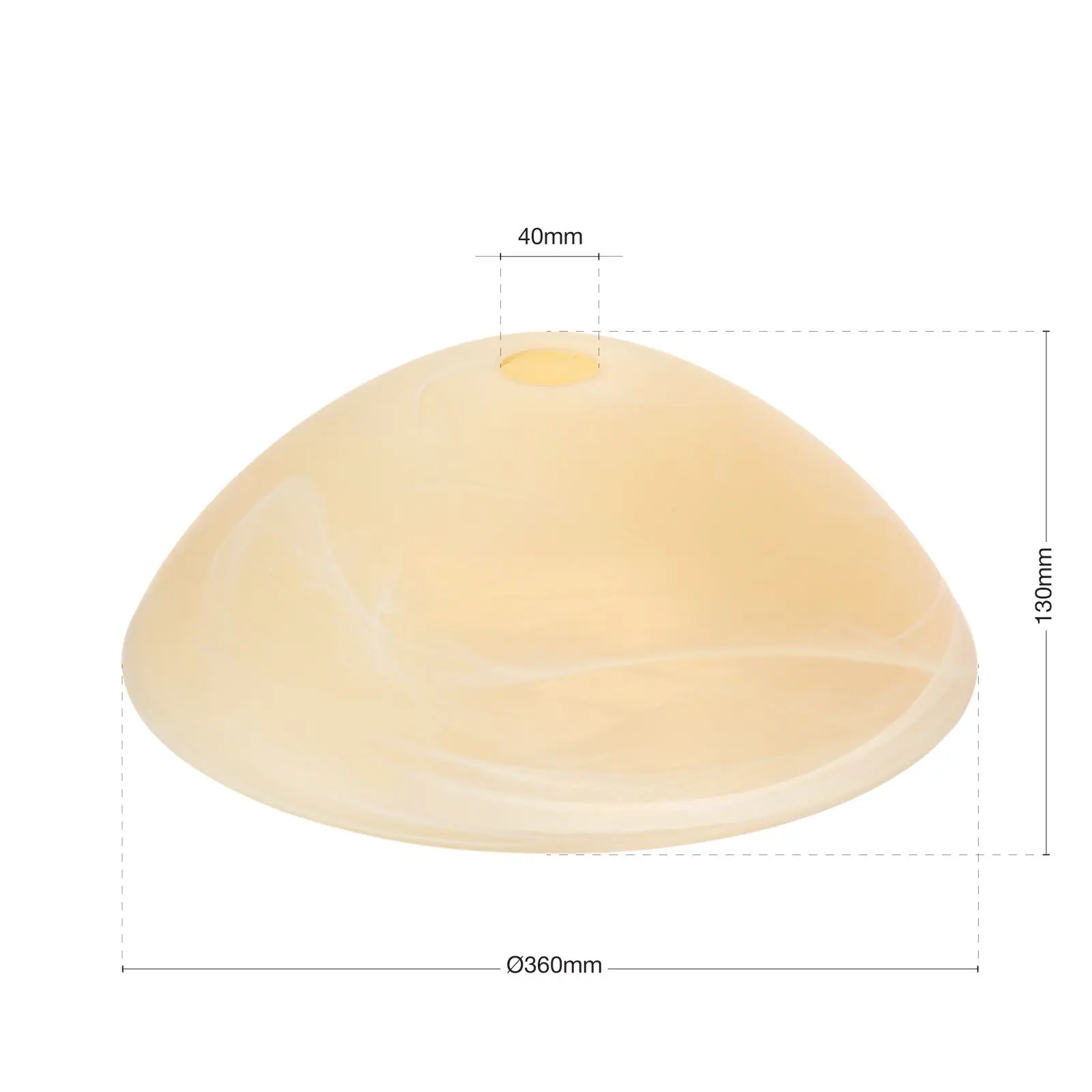 Stakleni abažur 6-1578, Ø 360 mm, šampanj mat - 2