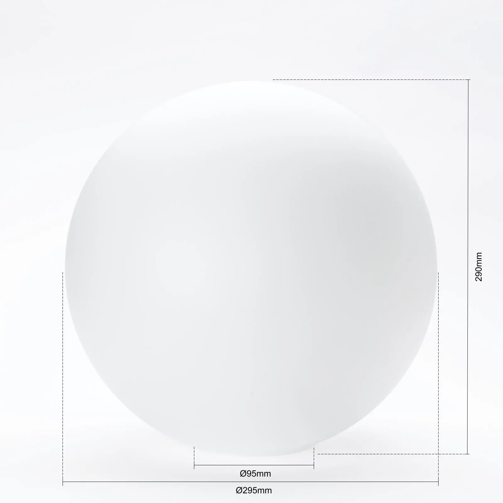 Sferno staklo 6-1691, Ø 300 mm, opal svileno mat - 4