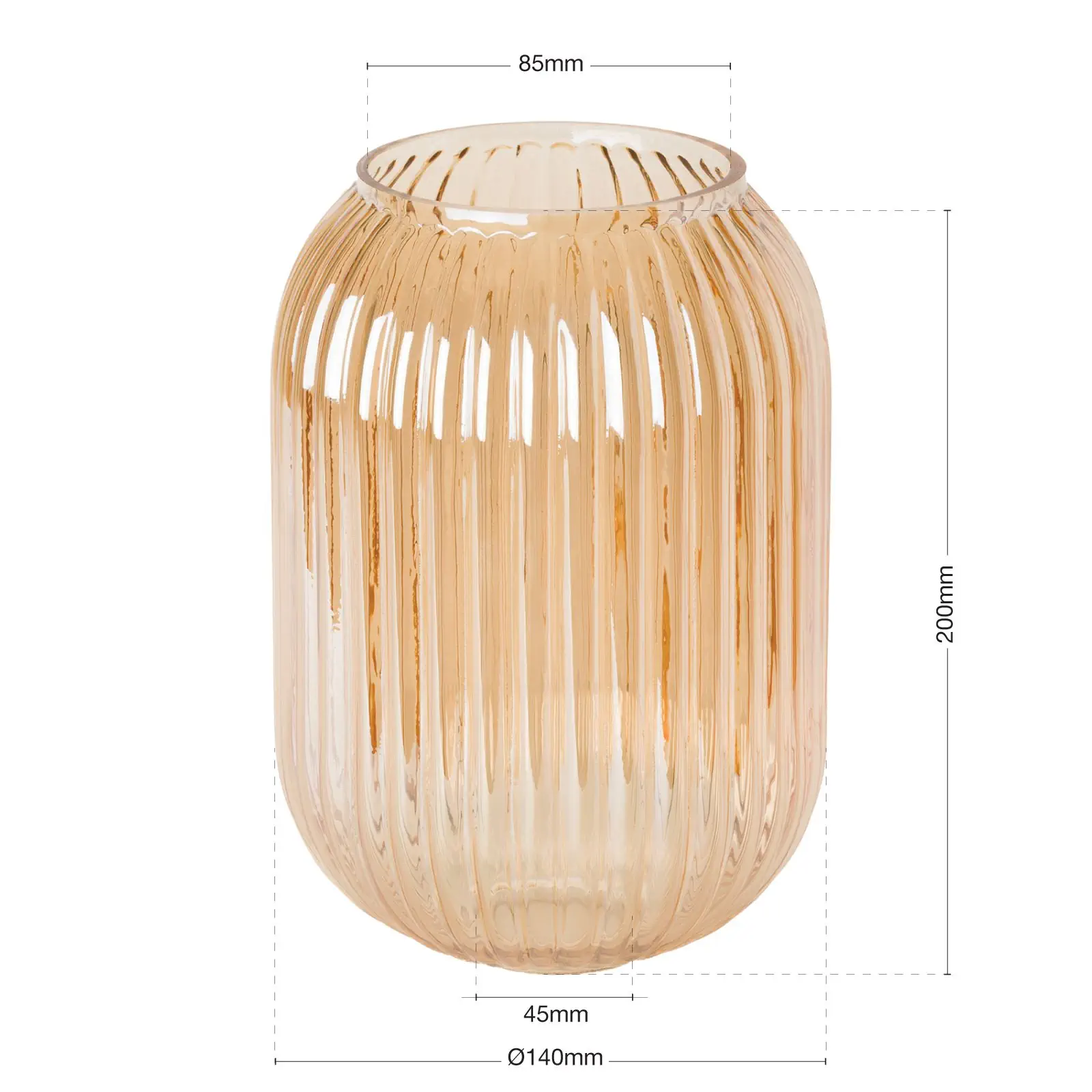 Stakleni abažur CARNEVAL, Ø 140 mm, ćilibar - 3