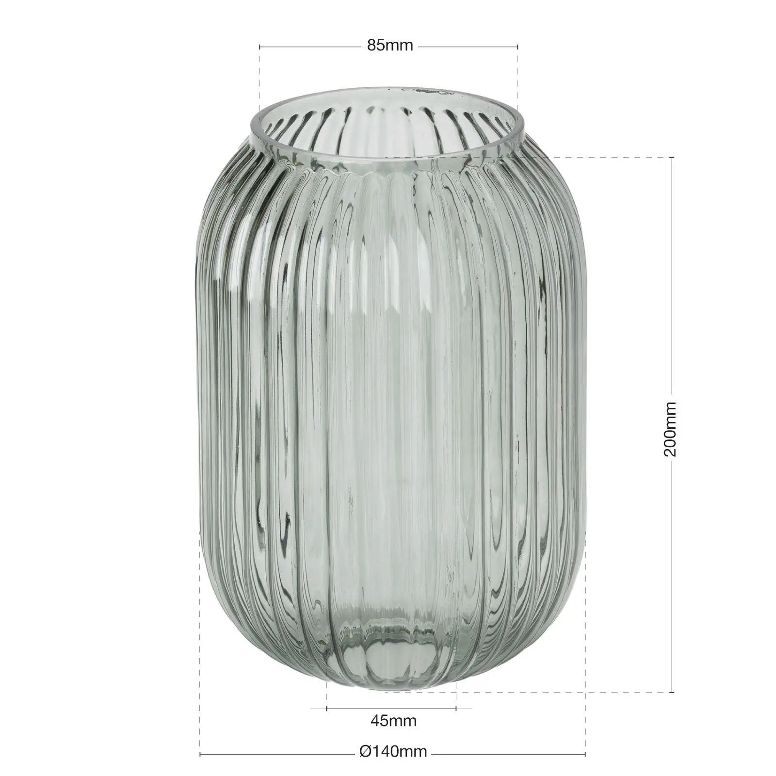 CARNEVAL stakleni abažur, Ø 140 mm, dim siva - 3