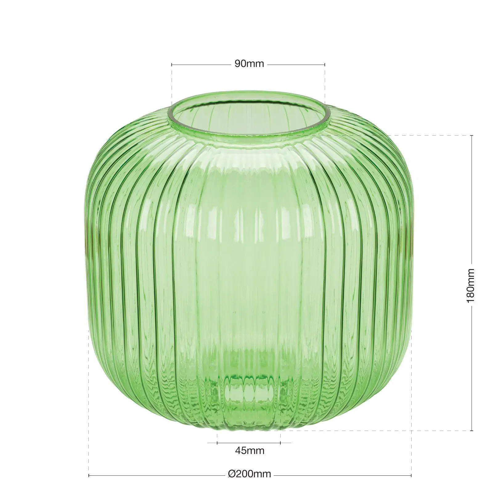 Stakleni abažur CARNEVAL, Ø 200 mm, zelena - 3