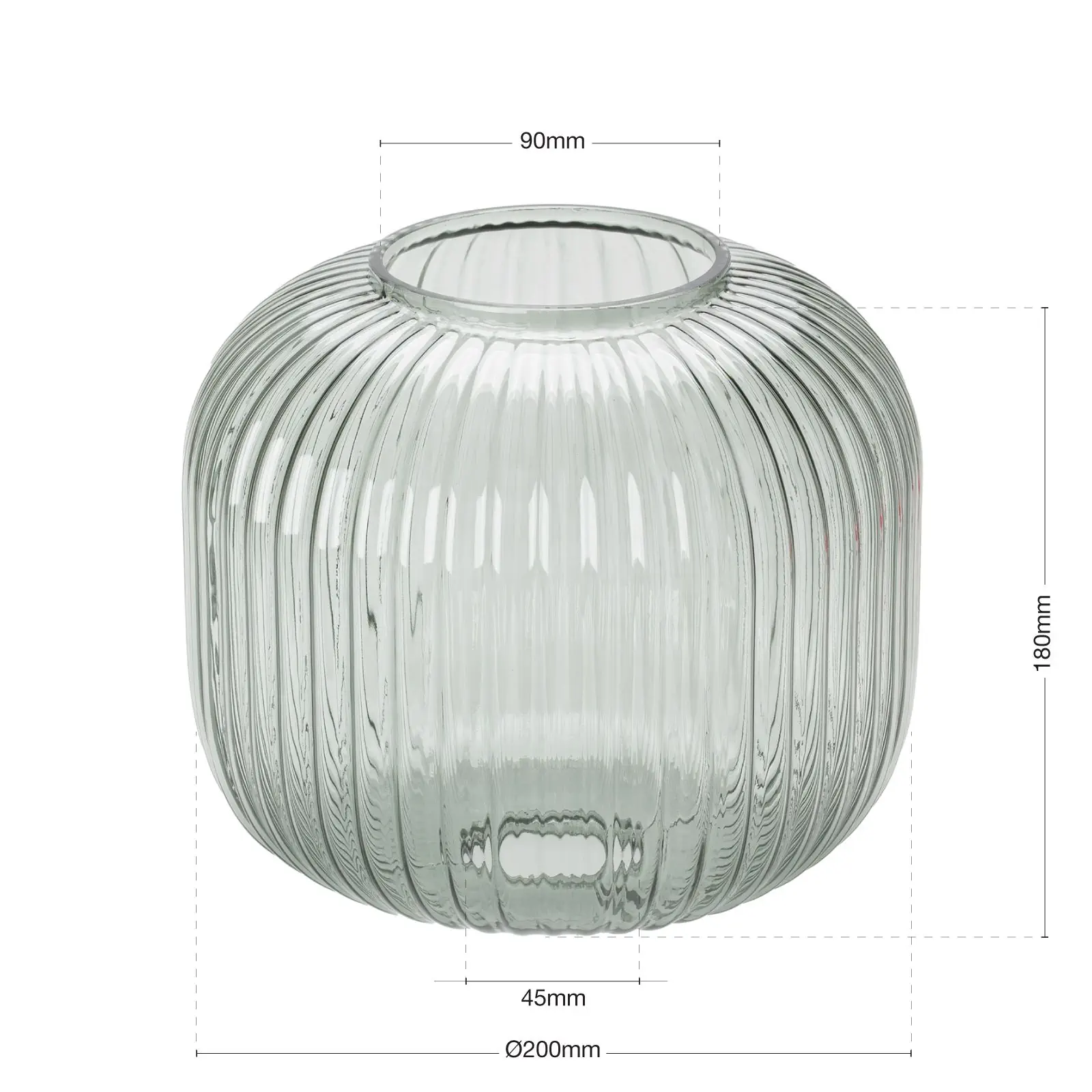 Stakleni abažur CARNEVAL, Ø 200 mm, dimljeno - 3