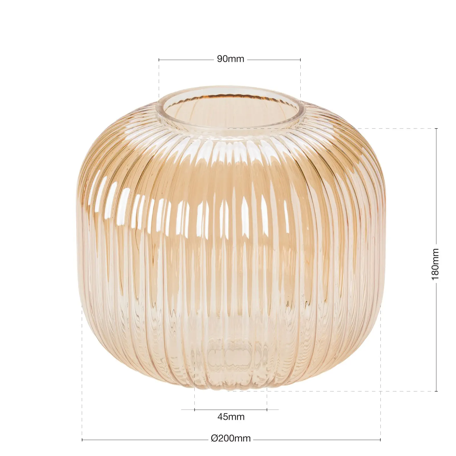 CARNEVAL stakleni abažur, Ø 200 mm, ćilibar - 3