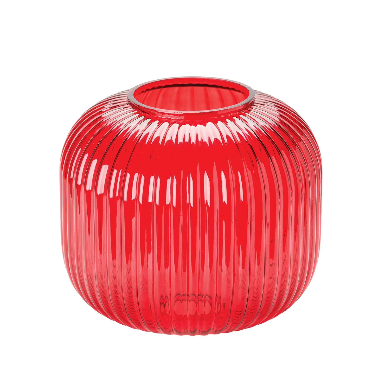 Stakleni abažur CARNEVAL, Ø 200 mm, crvena