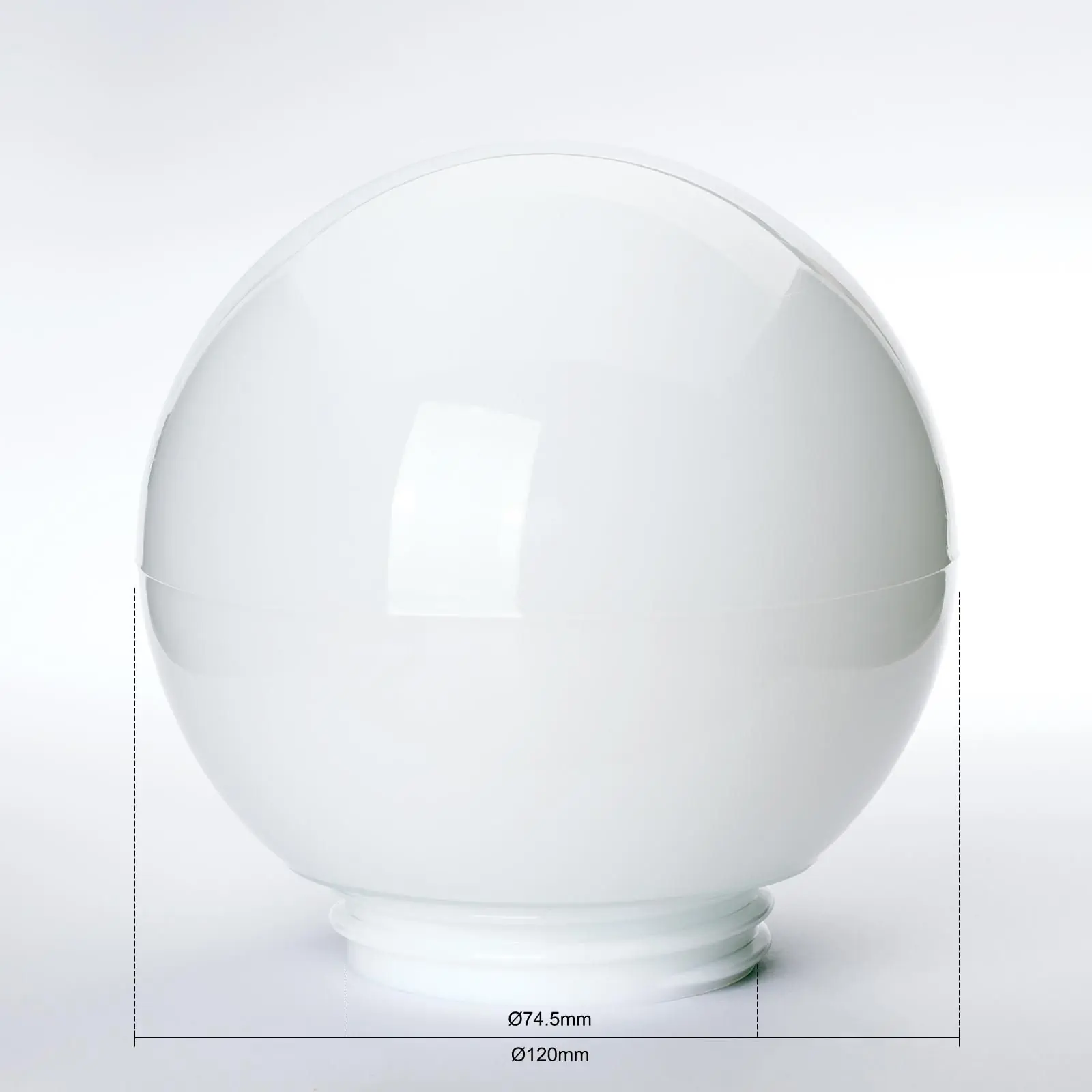 Stakleni abažur 40W, Ø 120 mm, opal - 2