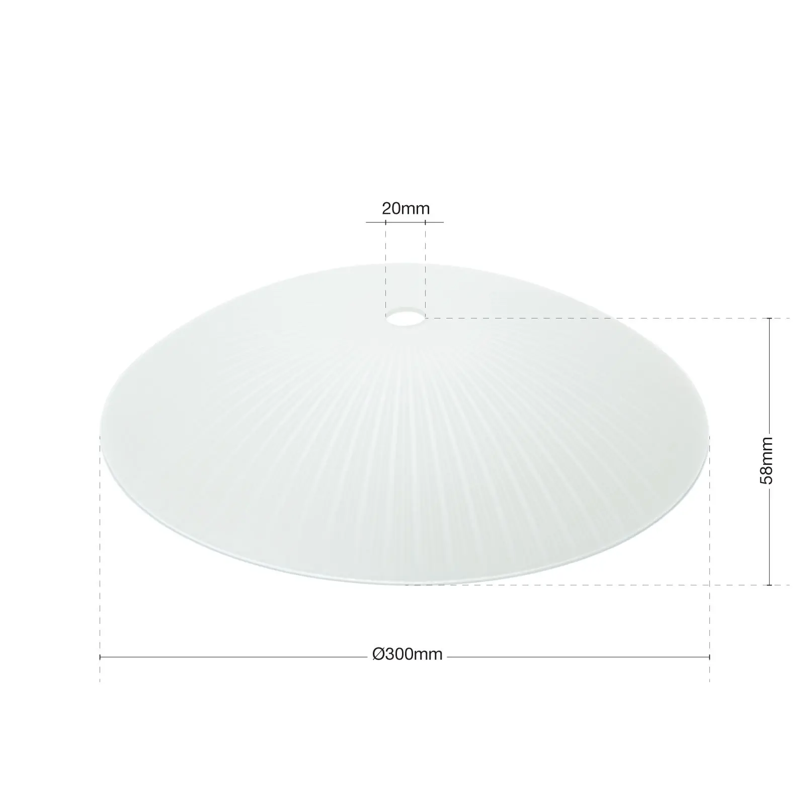 Stakleni abažur 7-533/30, Ø 300 mm, opal mat - 2