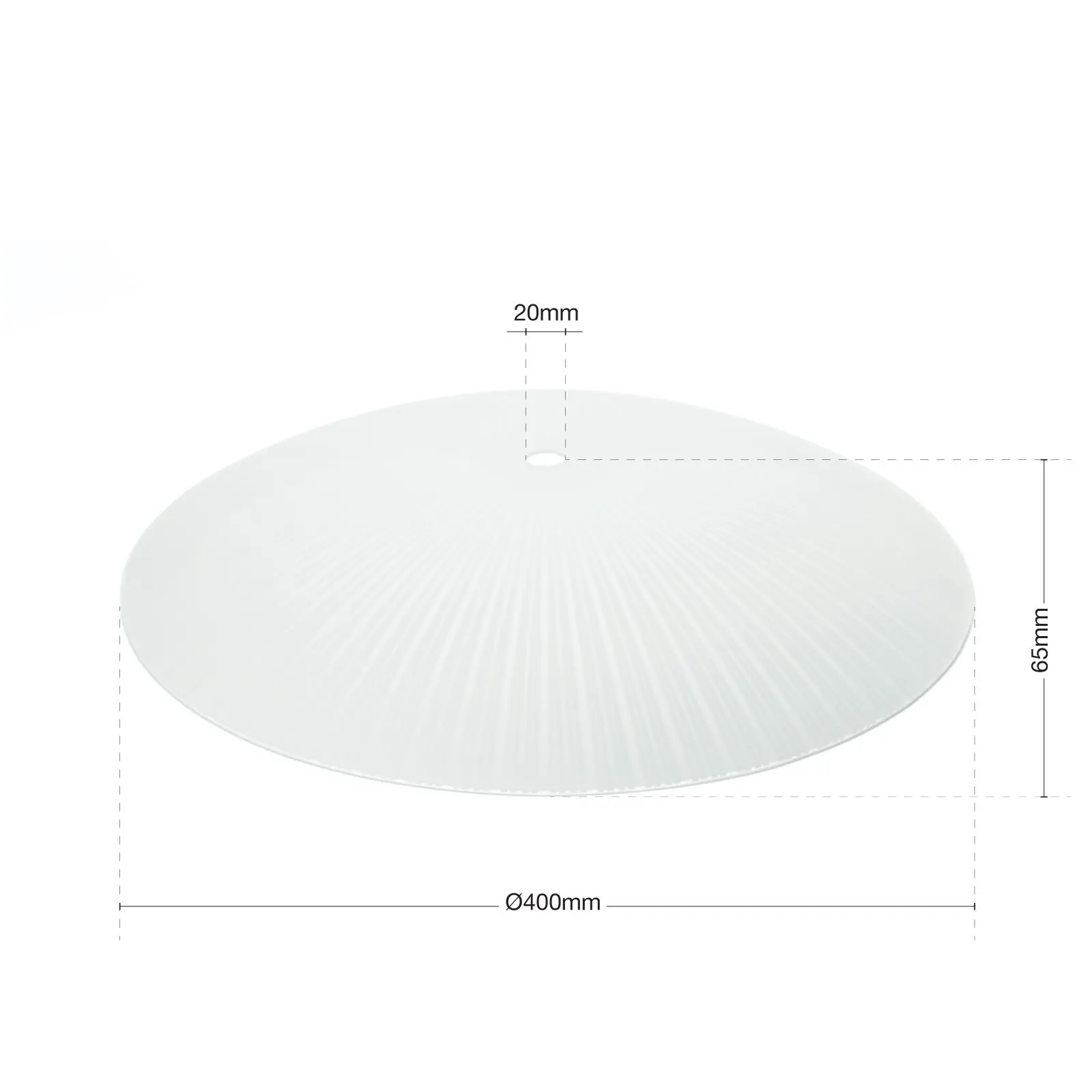Stakleni abažur 7-533/40, Ø 400 mm, opal mat - 2