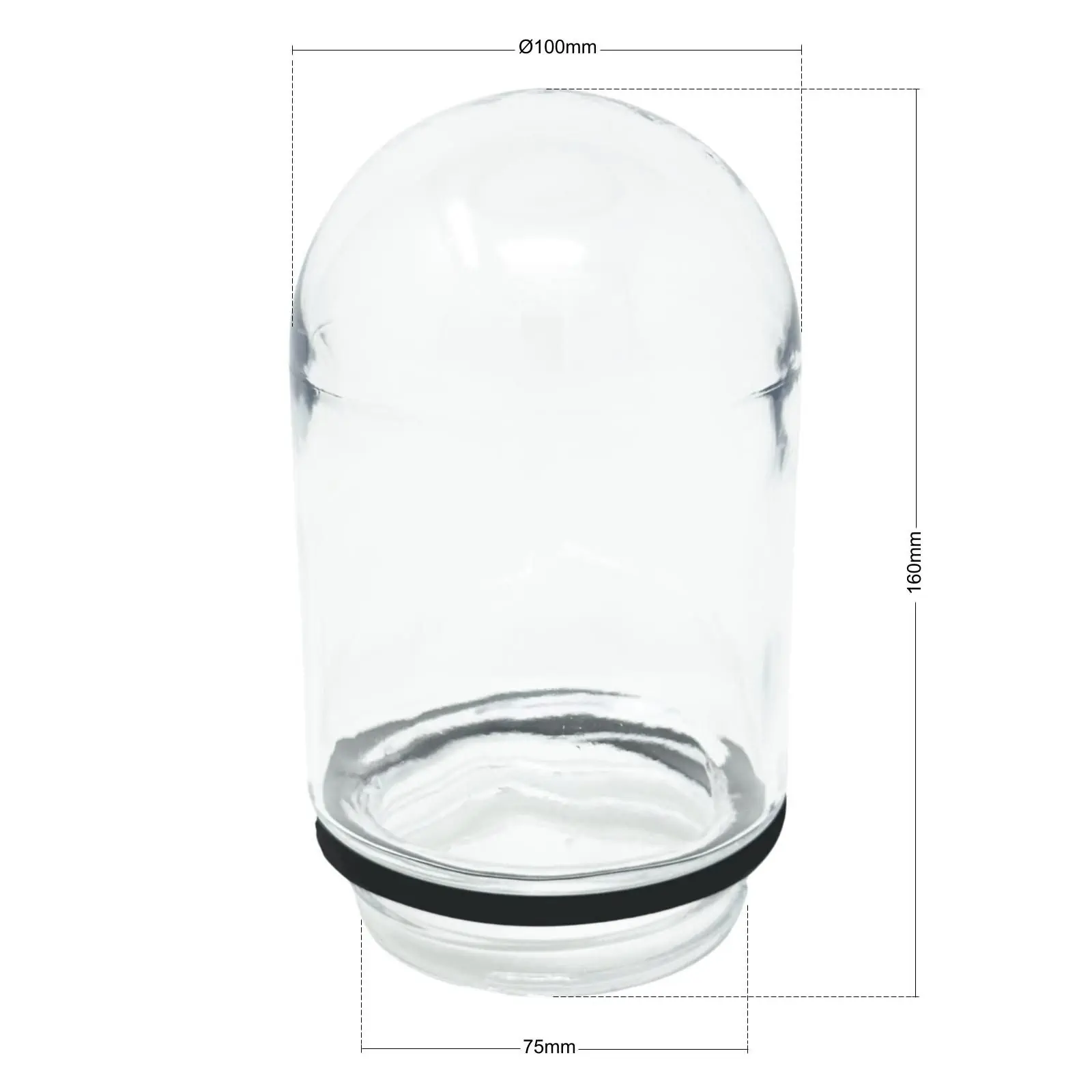 Navojno staklo 11-1000/60W, Ø 100 mm, transparentno - 6