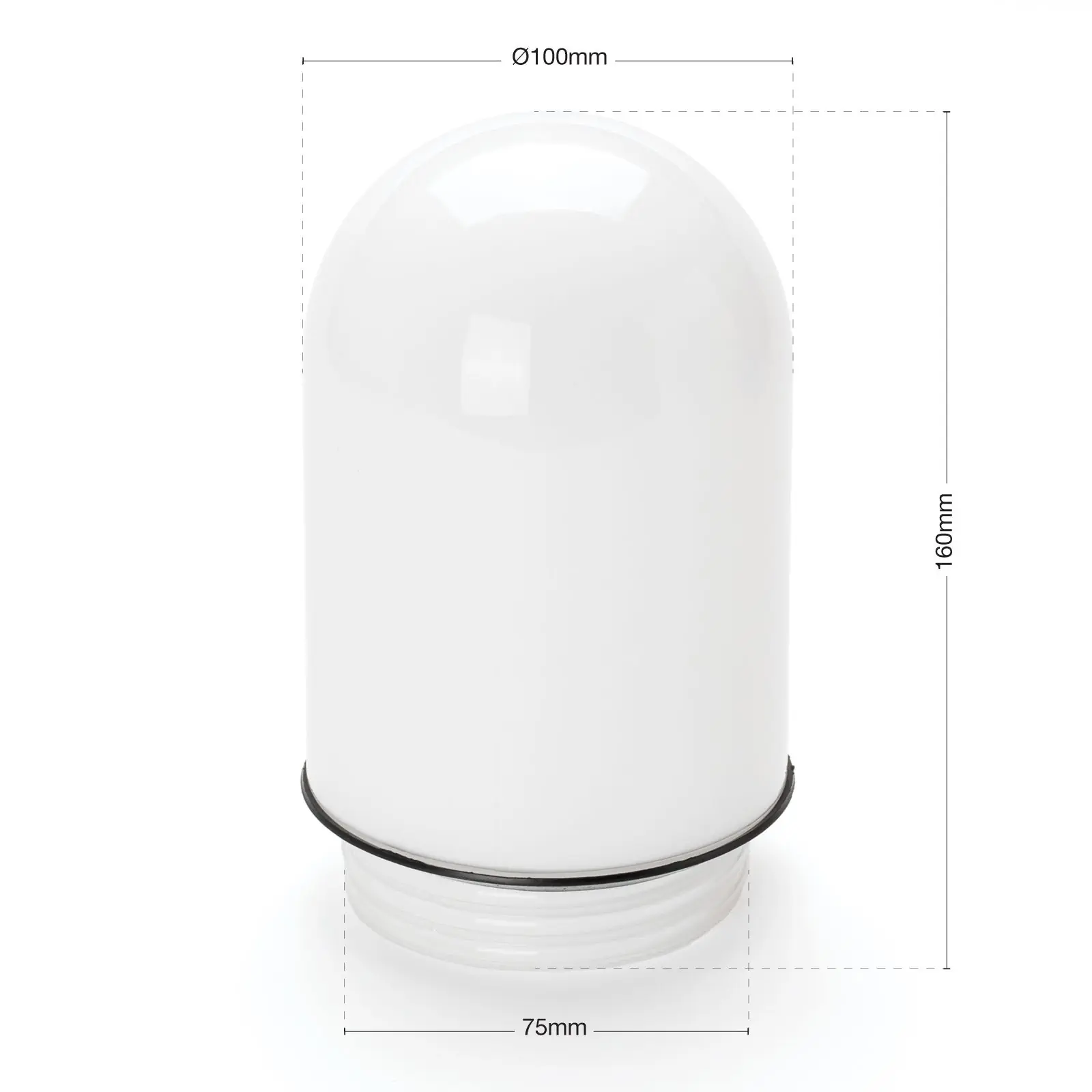 Navojno staklo 11-1000, Ø 100 mm, opal-brilijant - 4