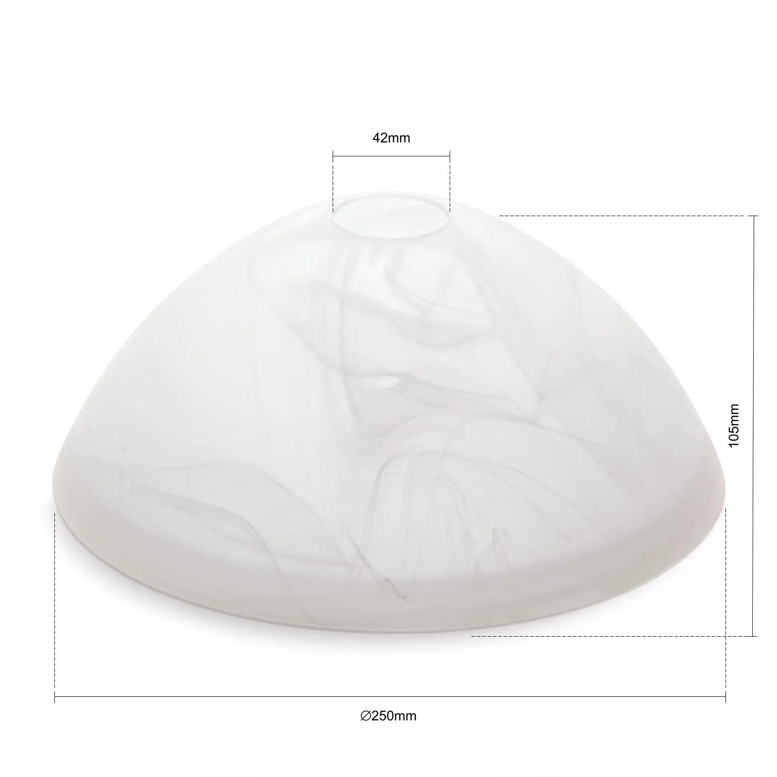 Stakleni abažur RULA 1668, Ø 250 mm, alabaster - 4