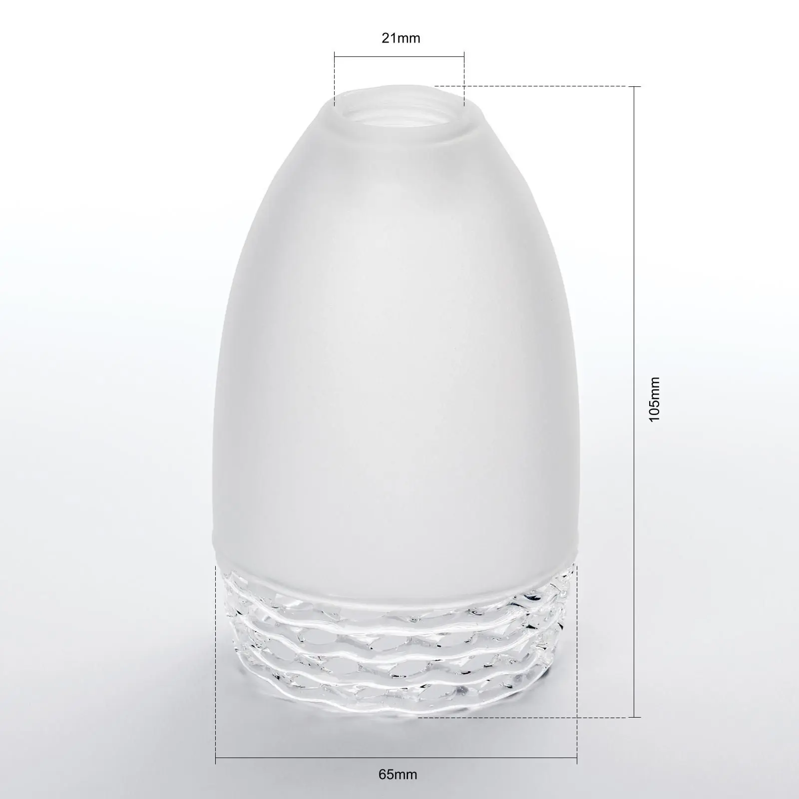 Stakleni abažur 1672, Ø 65 mm, opal saten - 2