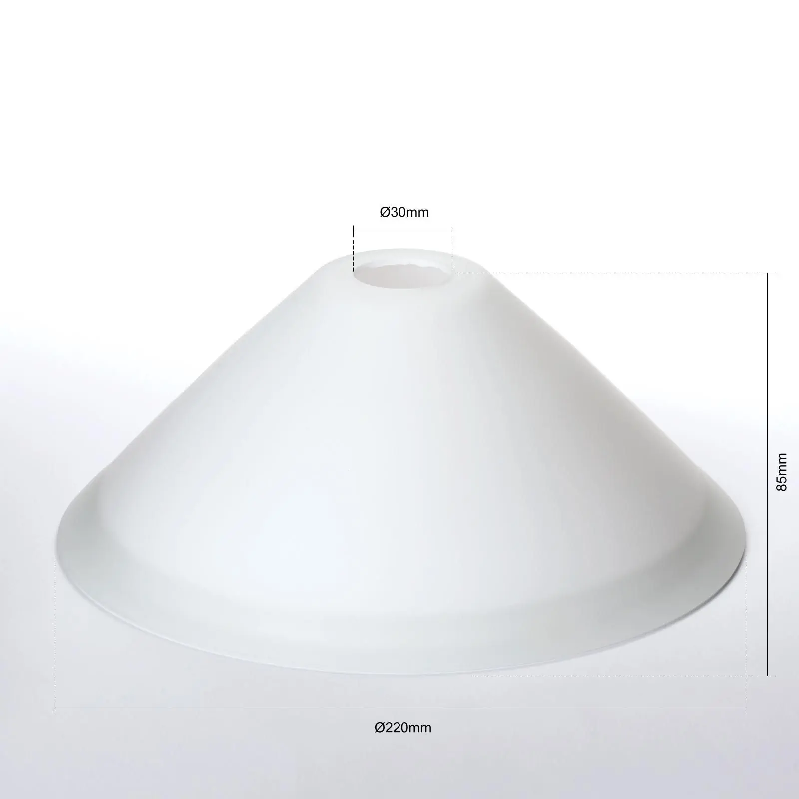 Stakleni abažur 1684, Ø 220 mm, opal saten - 5