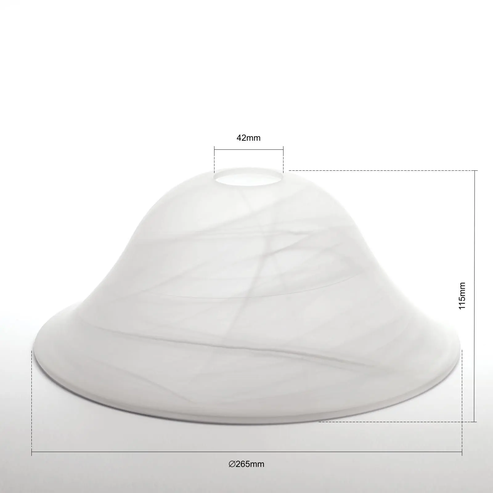 Stakleni abažur LUDO 1708, Ø 265 mm, alabaster - 4