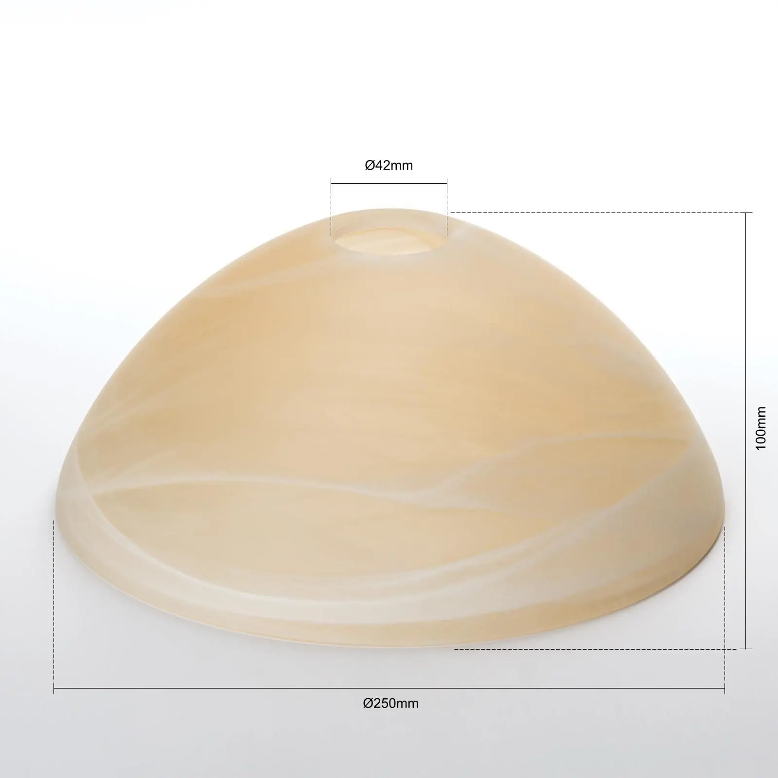 Stakleni abažur ELLA 1718, Ø 250 mm, šampanj mat - 2