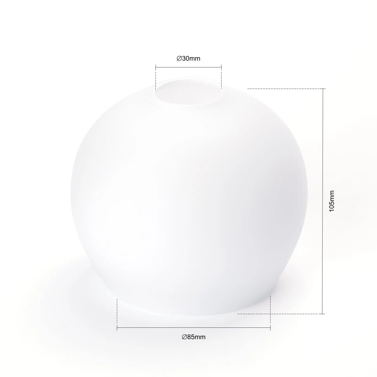 Stakleni abažur 1721, Ø 110 mm, opal - 5