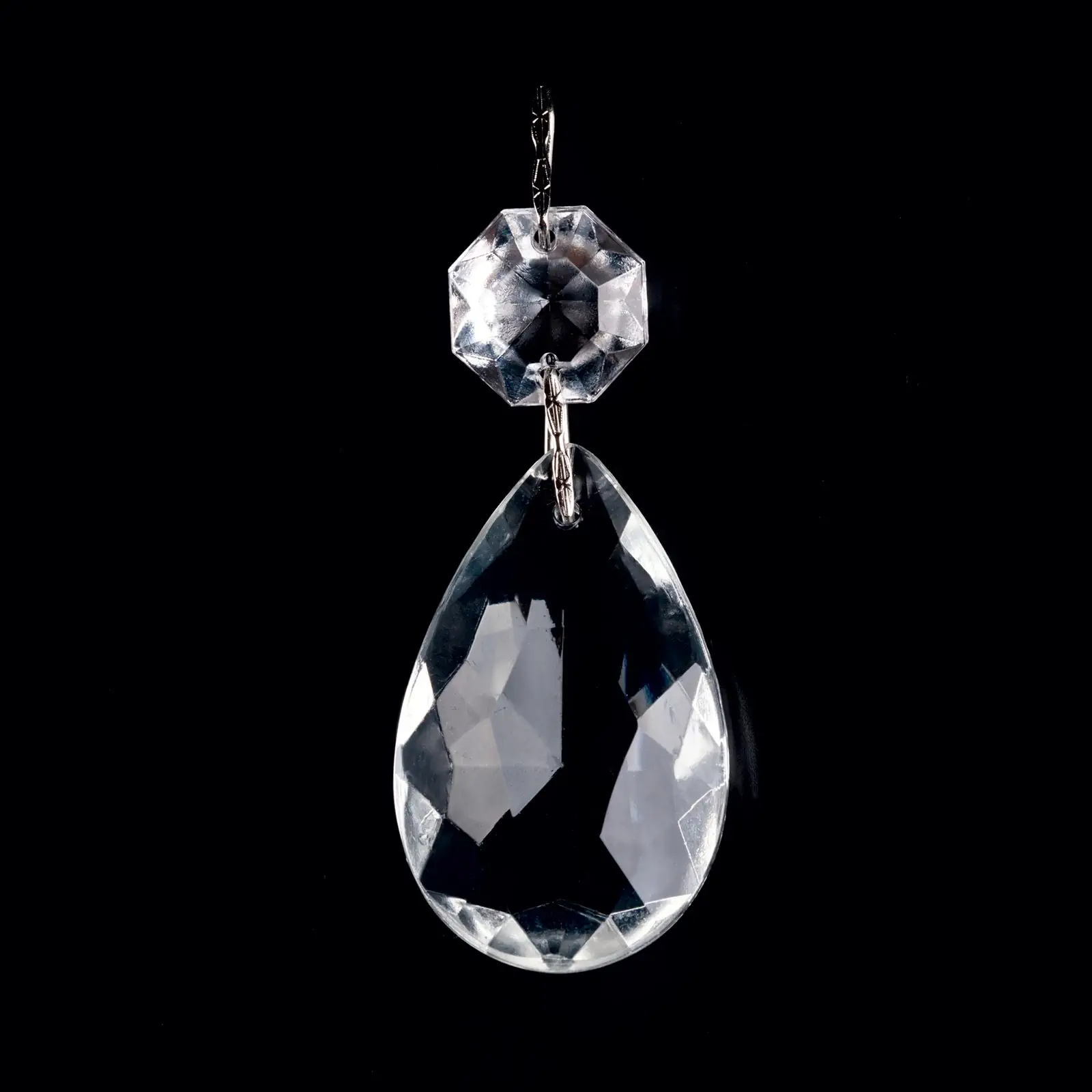 Kristal za luster, 1 oktagon i 1 badem, transparentni - 2