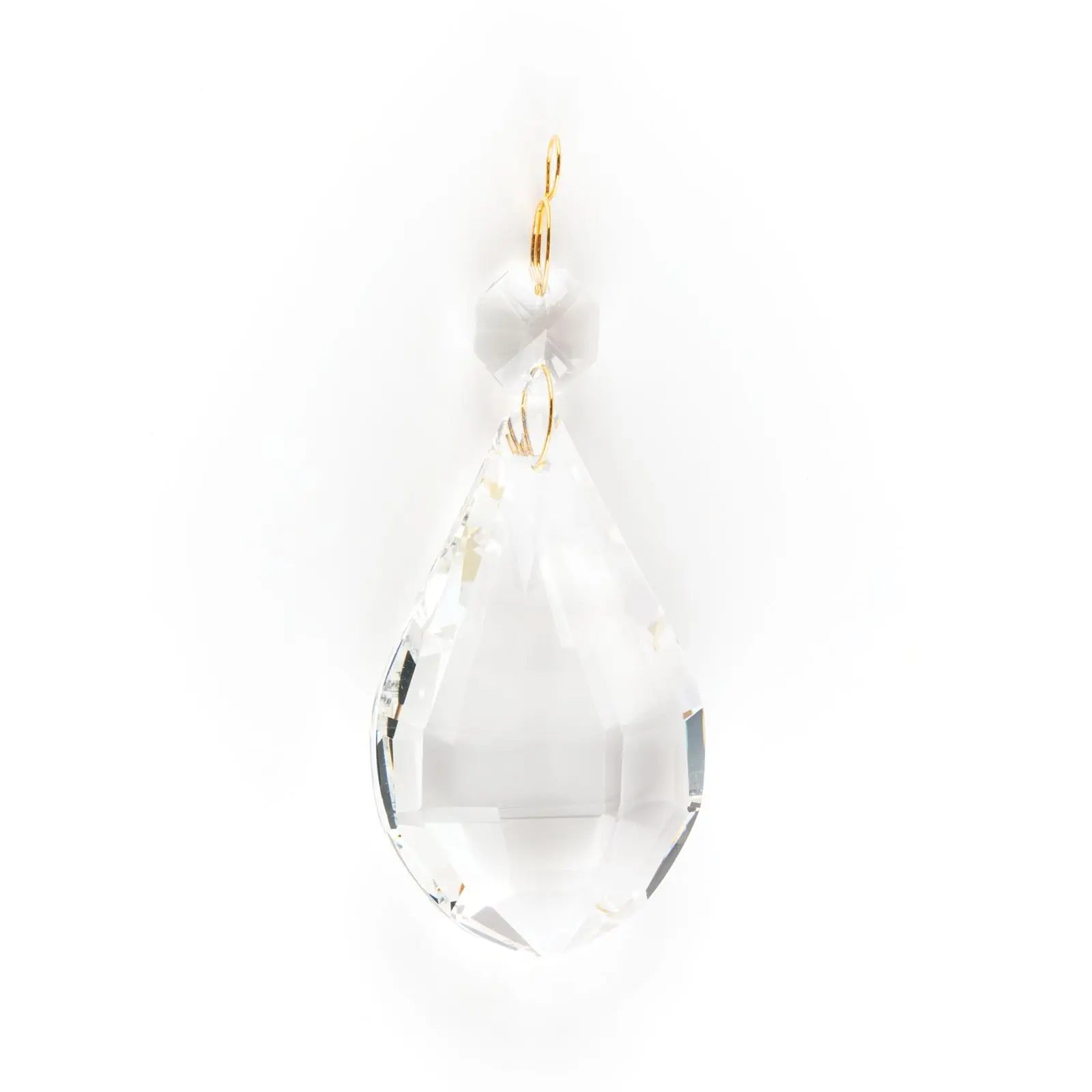 Kristal za luster, 1 oktagon i 1 badem, transparentni