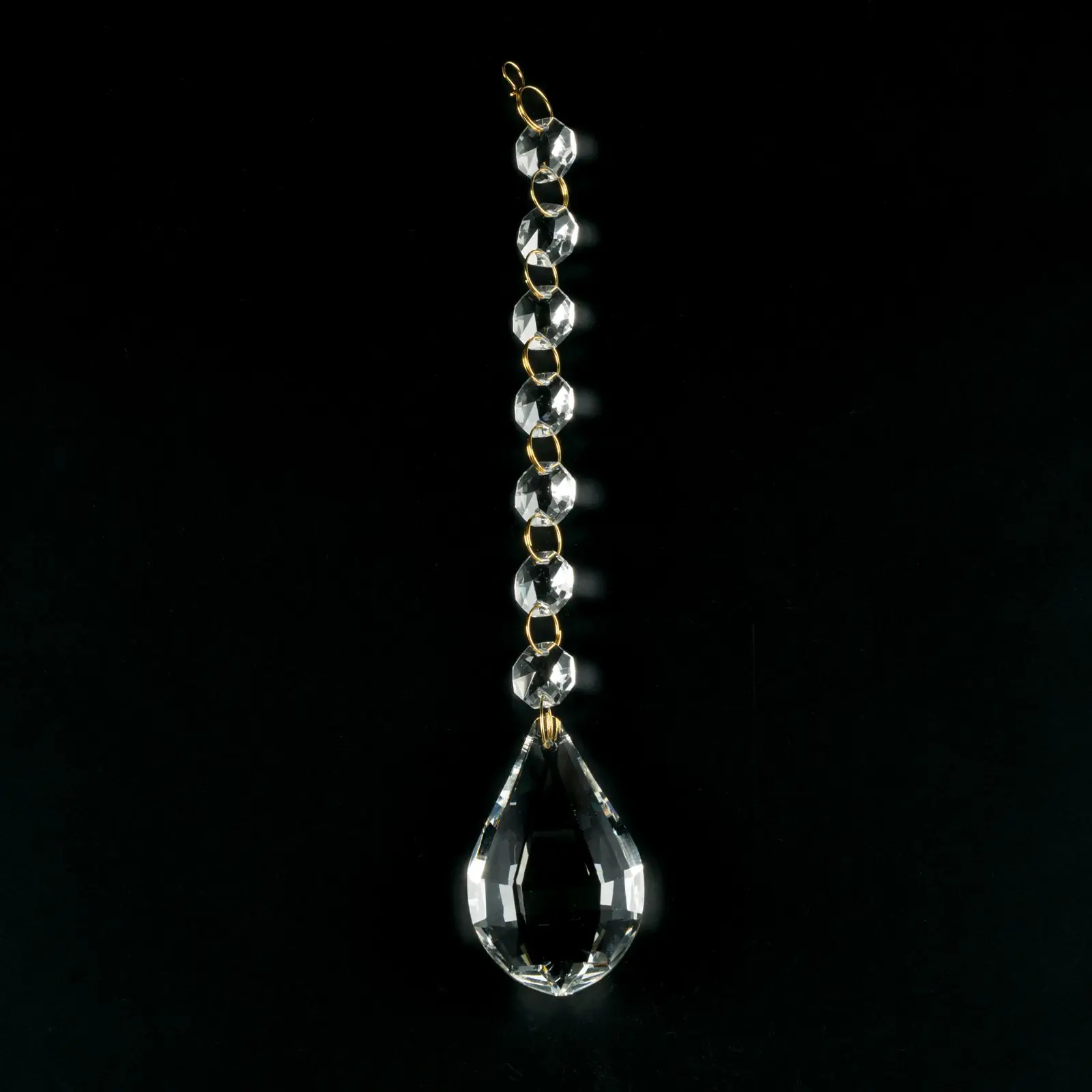 Kristal za luster, 7 oktagona i 1 badem, transparentni - 2