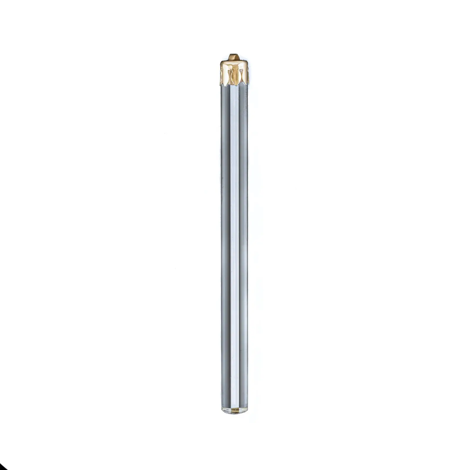 Staklena šipka za luster (viseći element), 1 kraj, 60 mm, zlatna, providna