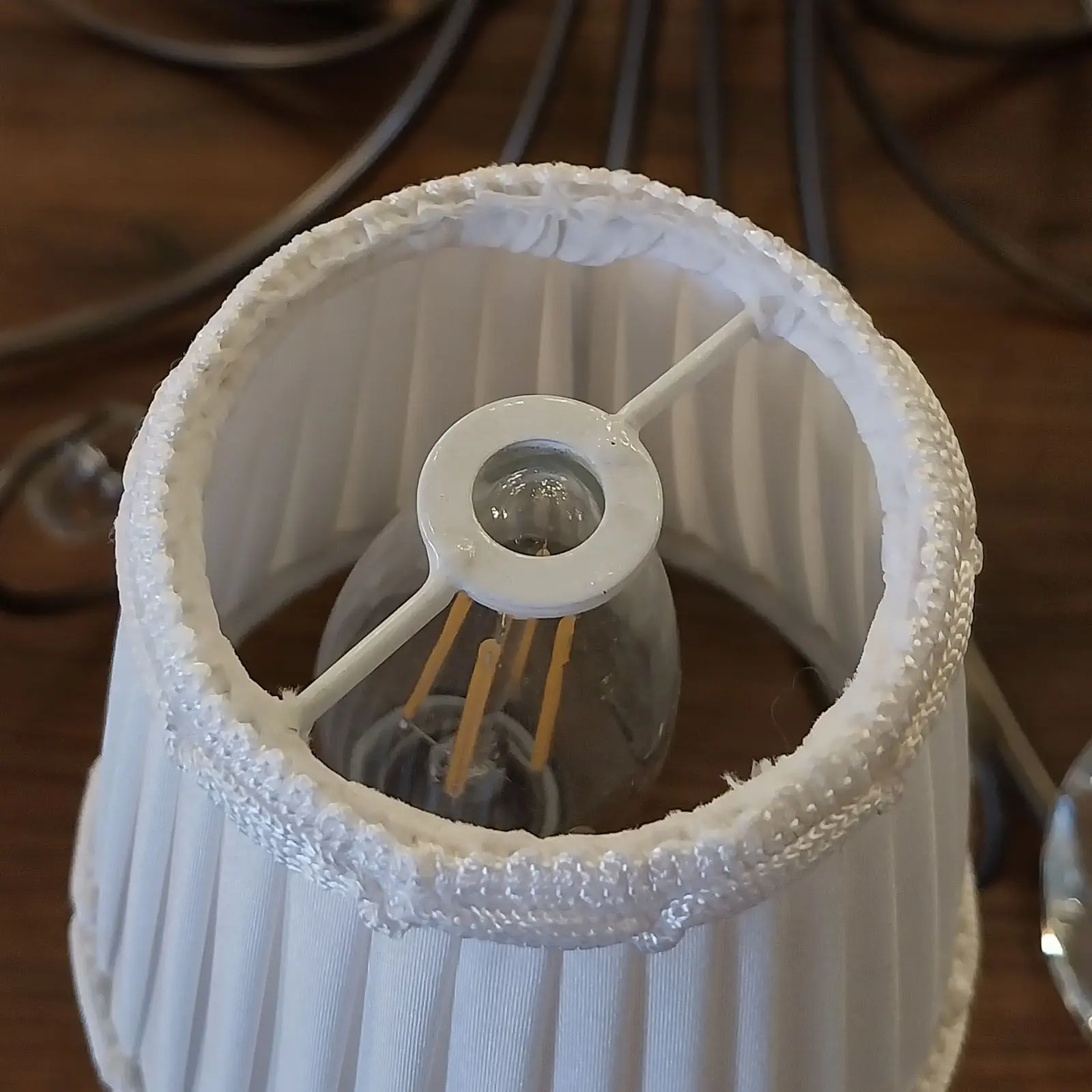 Abažur sa kopčom 301, Ø 100 mm, beli - 3