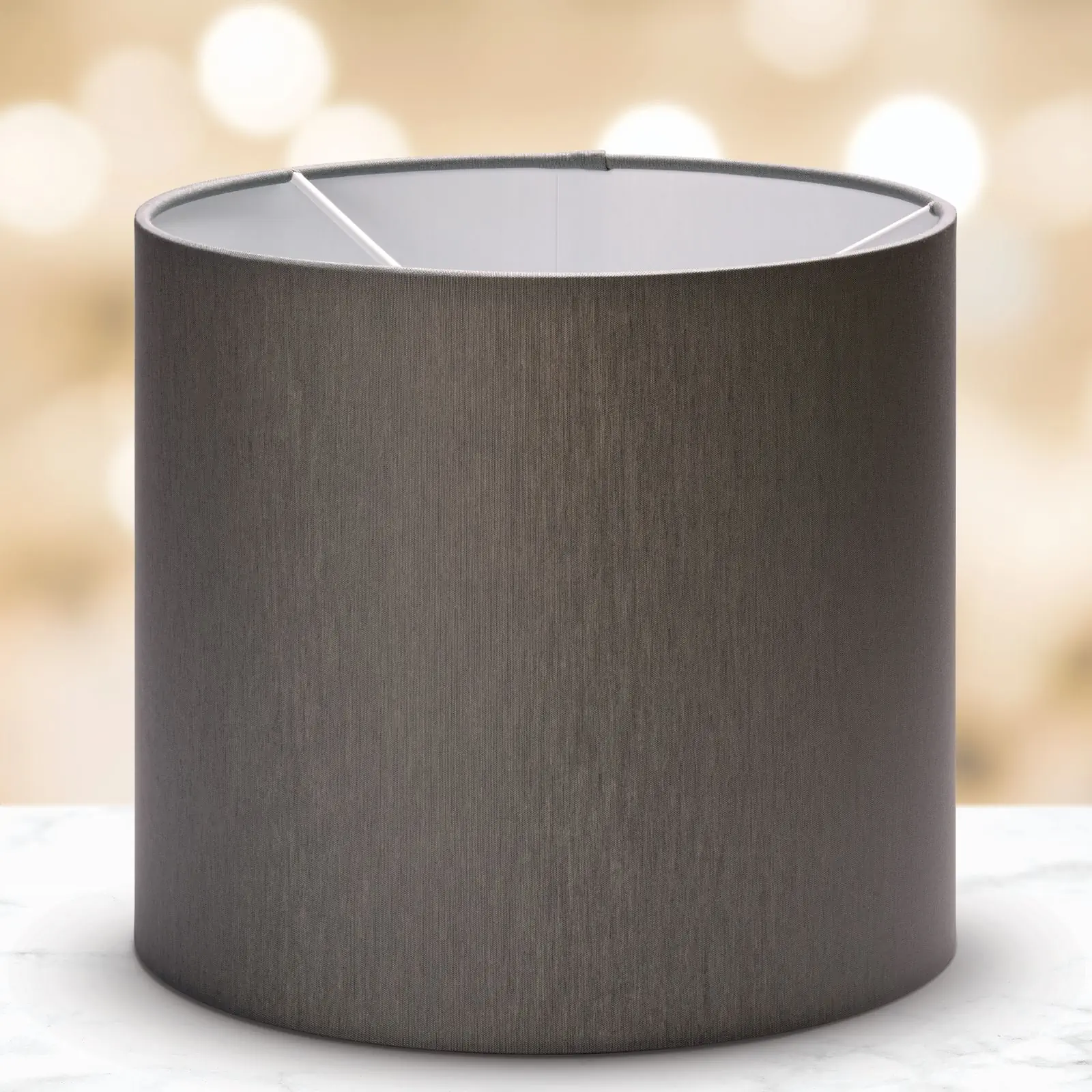 Tekstilni abažur SHADE 308, Ø 200 mm, sivi